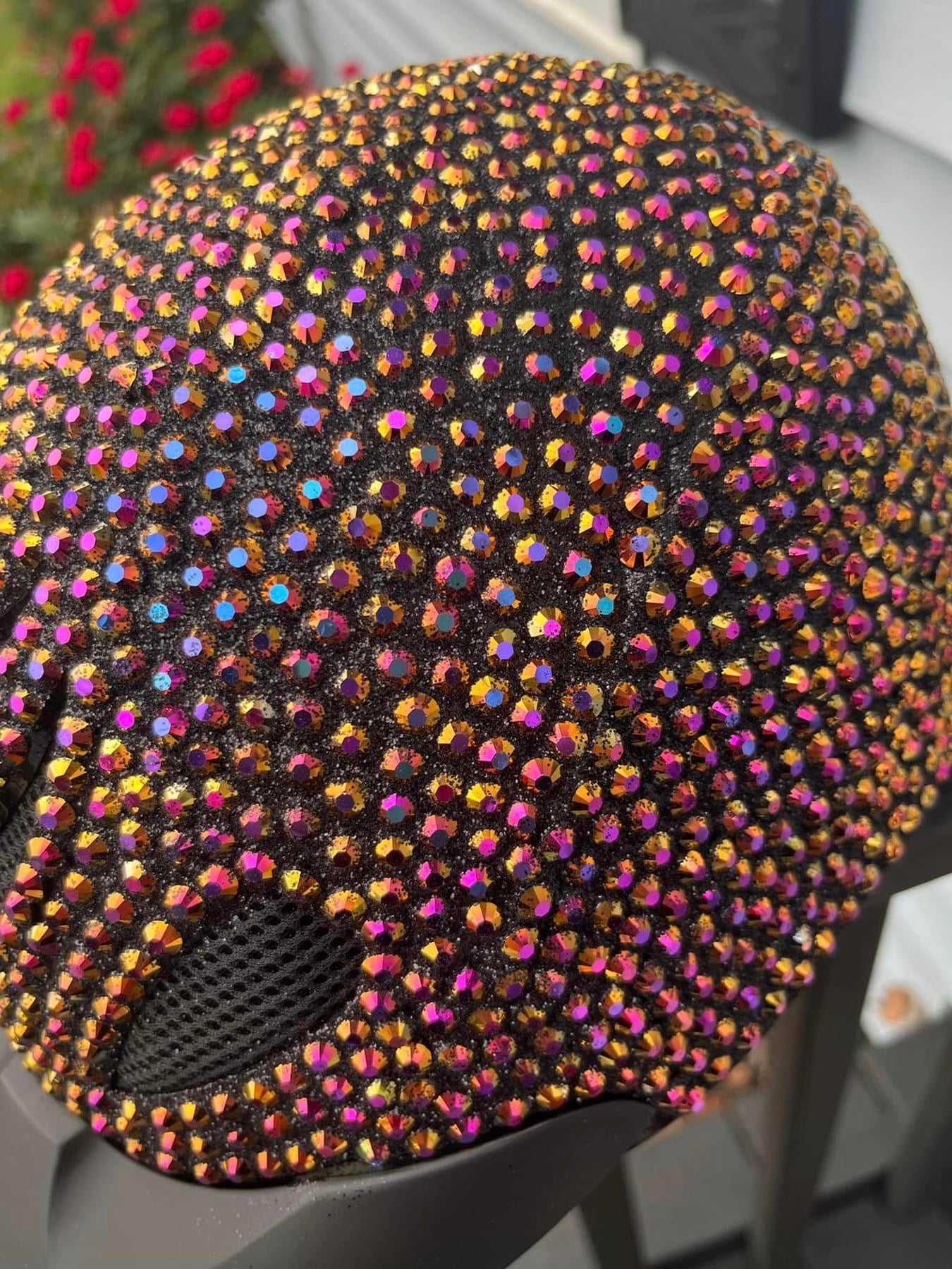 MEDIUM custom bedazzled troxel helmet