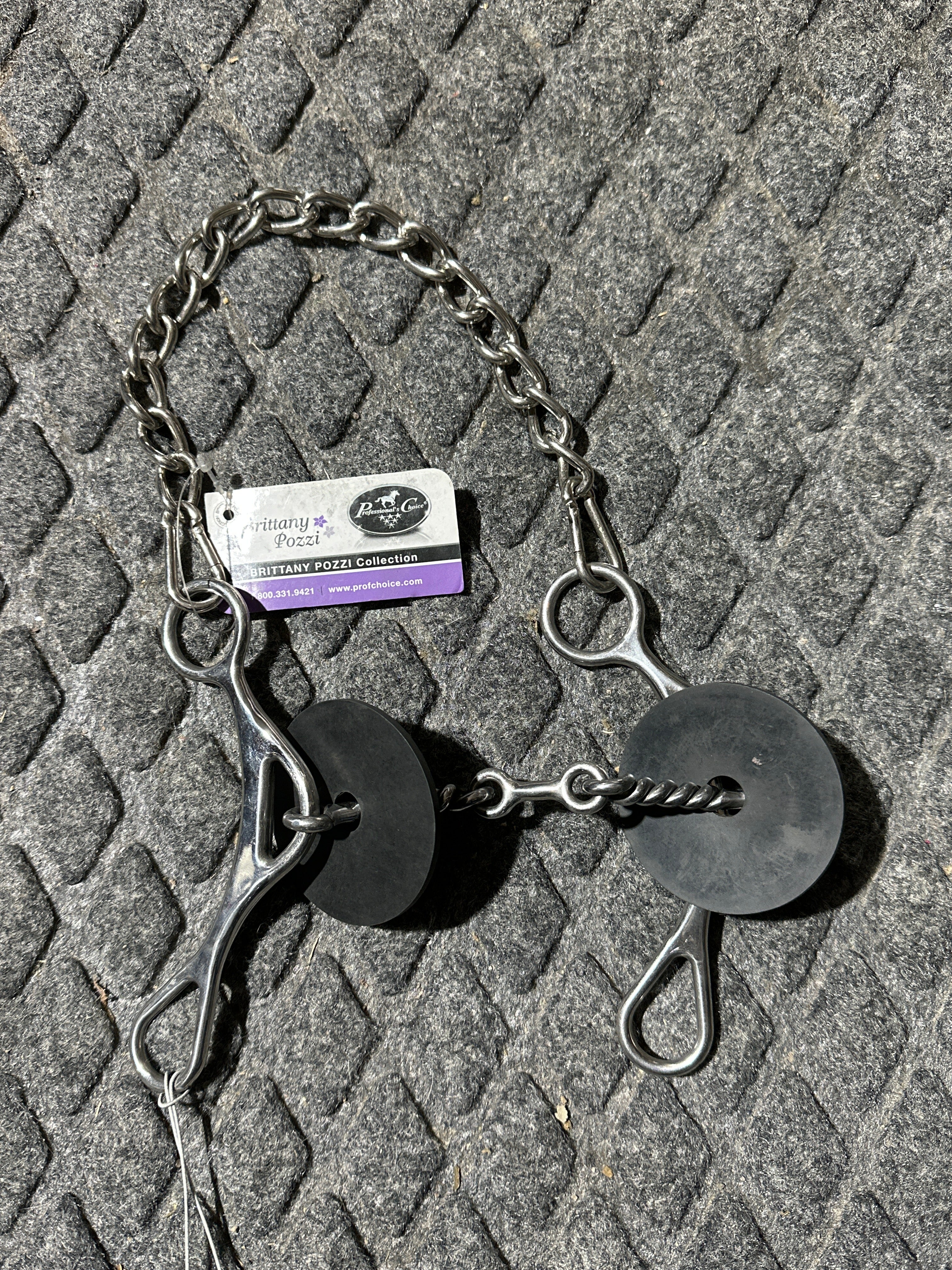 Professionals Choice Pozzi 5” shank 3 pc twisted wire with dog bone gag bit