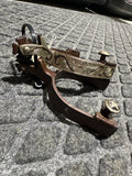 Ladies silver overlay spurs