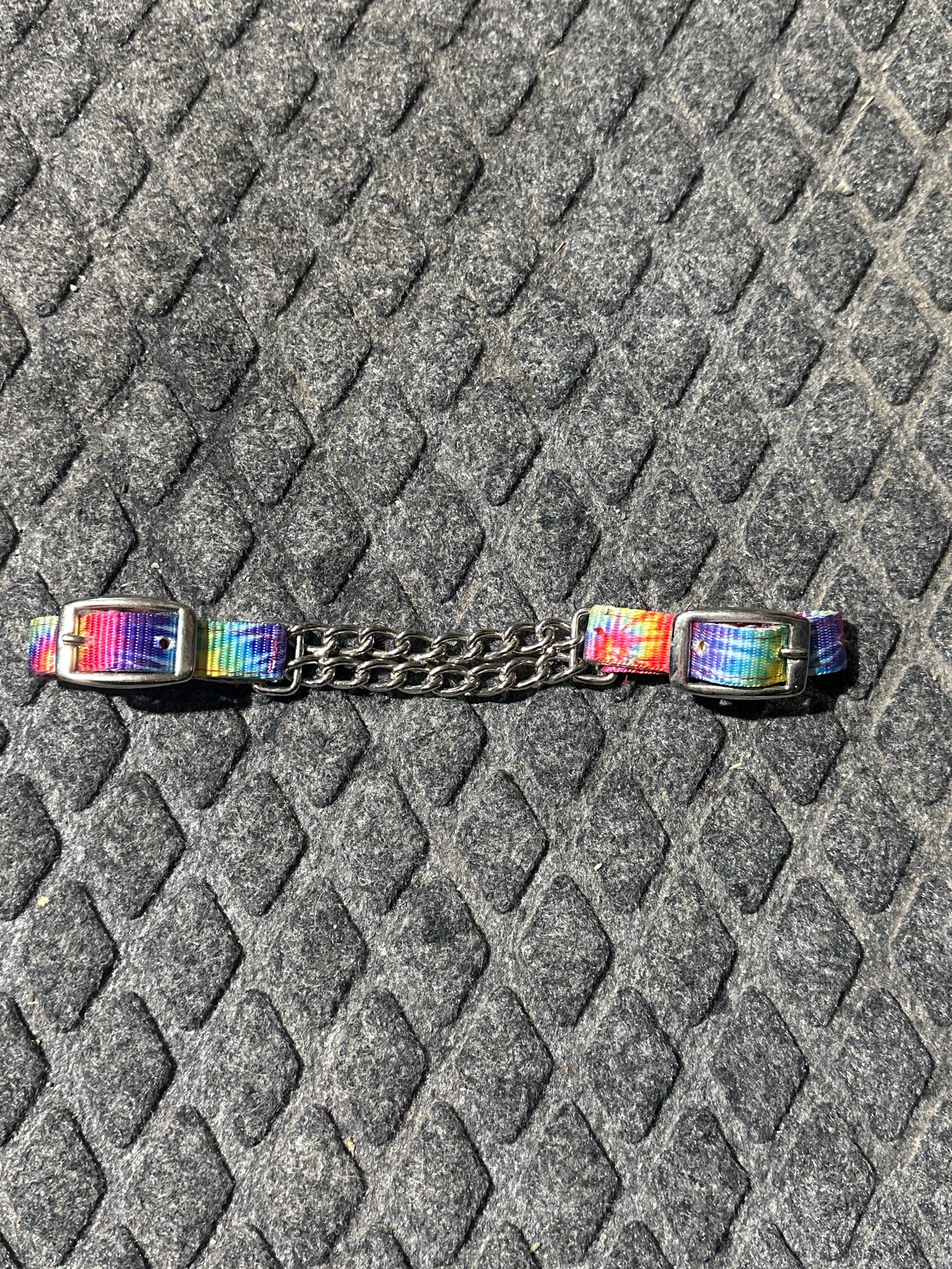 Rainbow nylon chain chin strap
