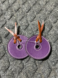 Purple leather bit guards