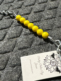 Yellow silicone bead curb strap Pretty Polos by Jessie