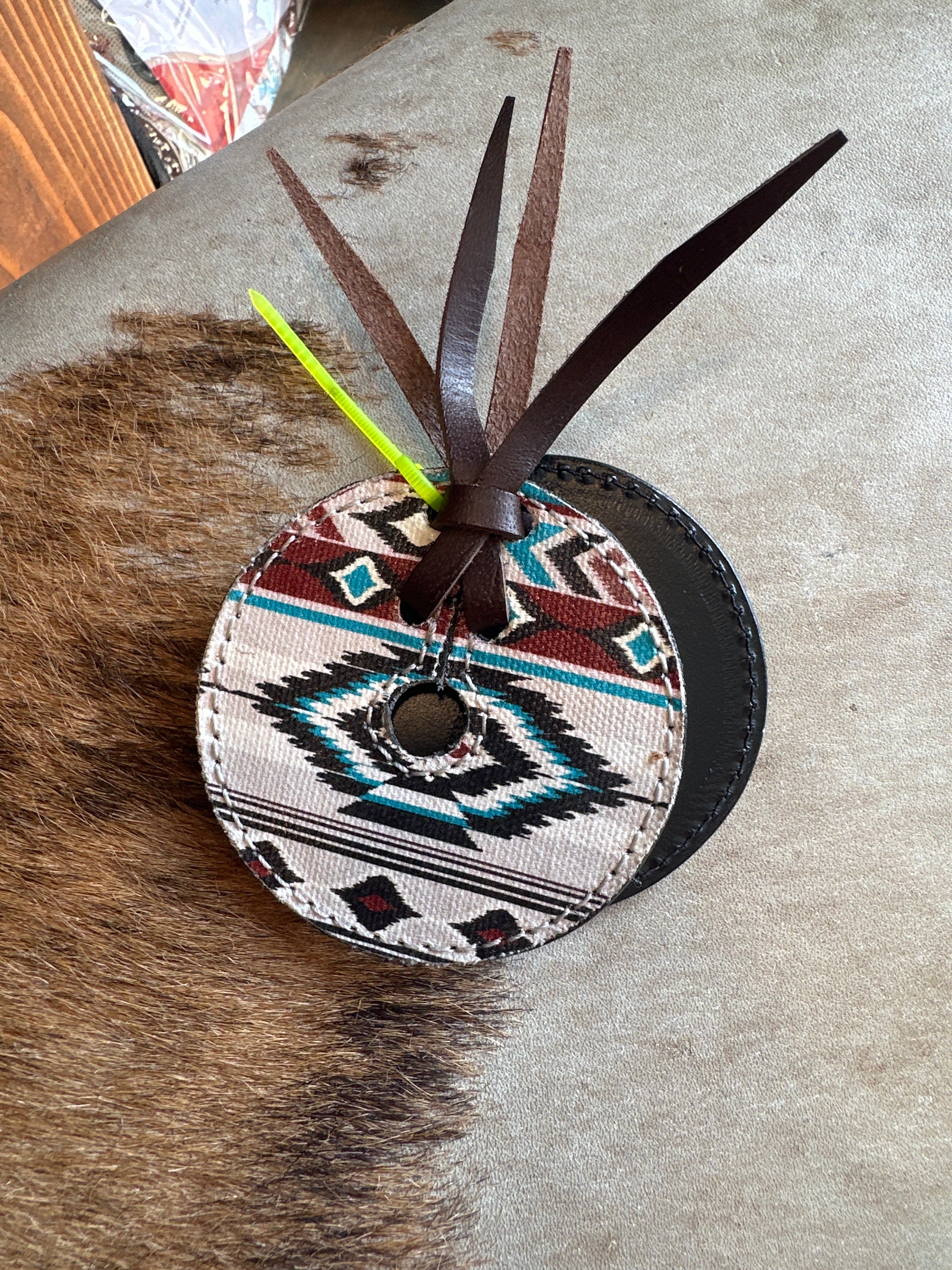 Navajo leather bit guards