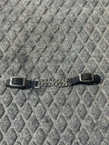 Black nylon chain chin strap