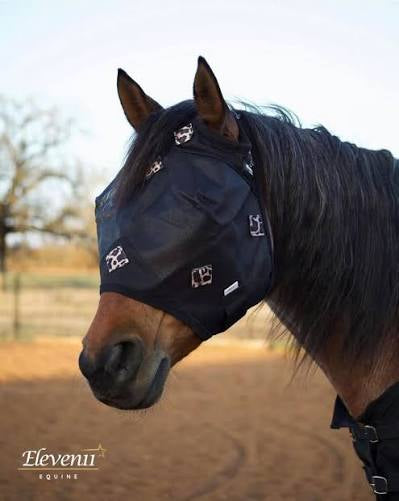 Eleven 11 cheetah magnetic fly mask