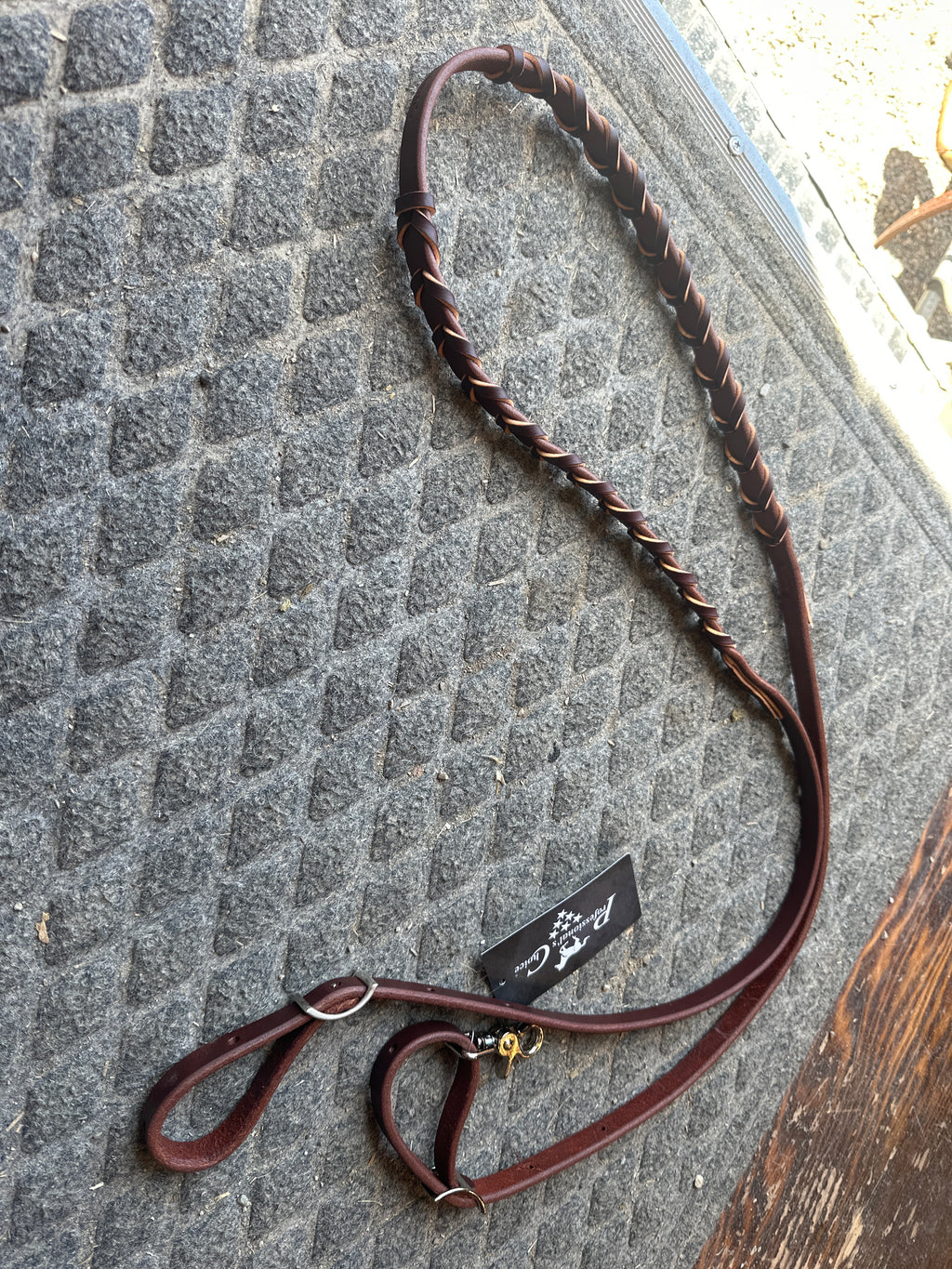 Professionals choice 5/8” laced barrel rein