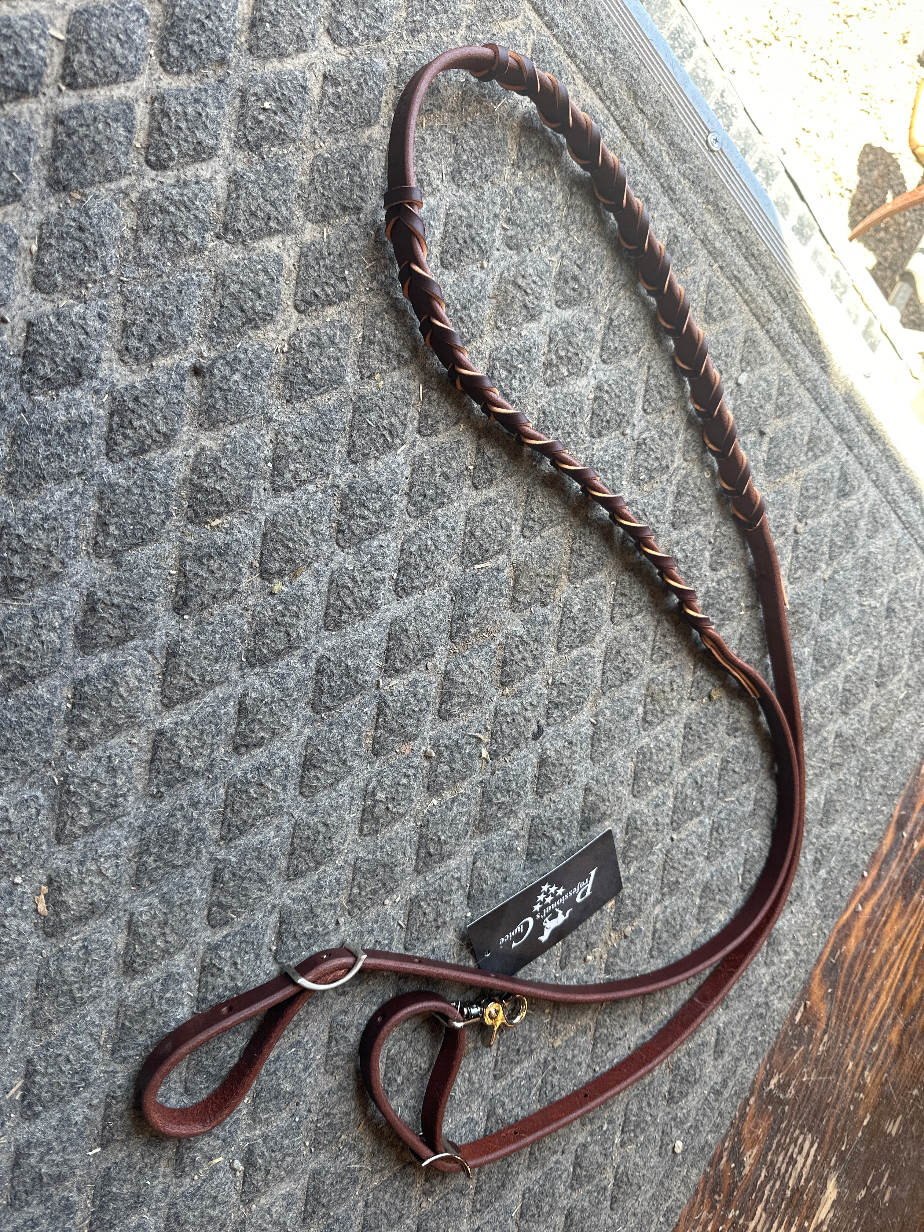 Professionals choice 5/8” laced barrel rein
