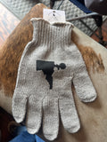 Large grey cotton rope glove