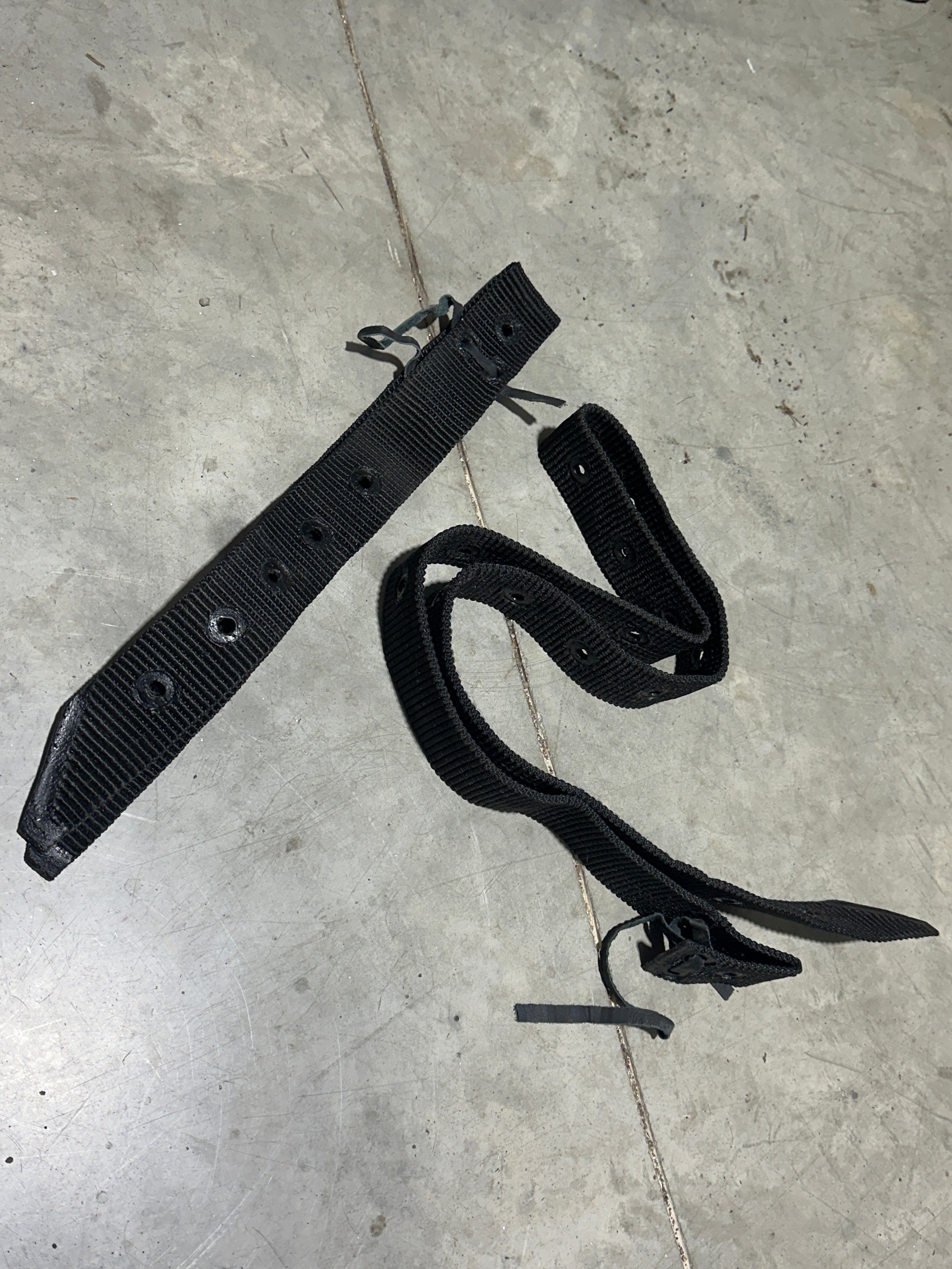 Black ribbed latigo & off billet set