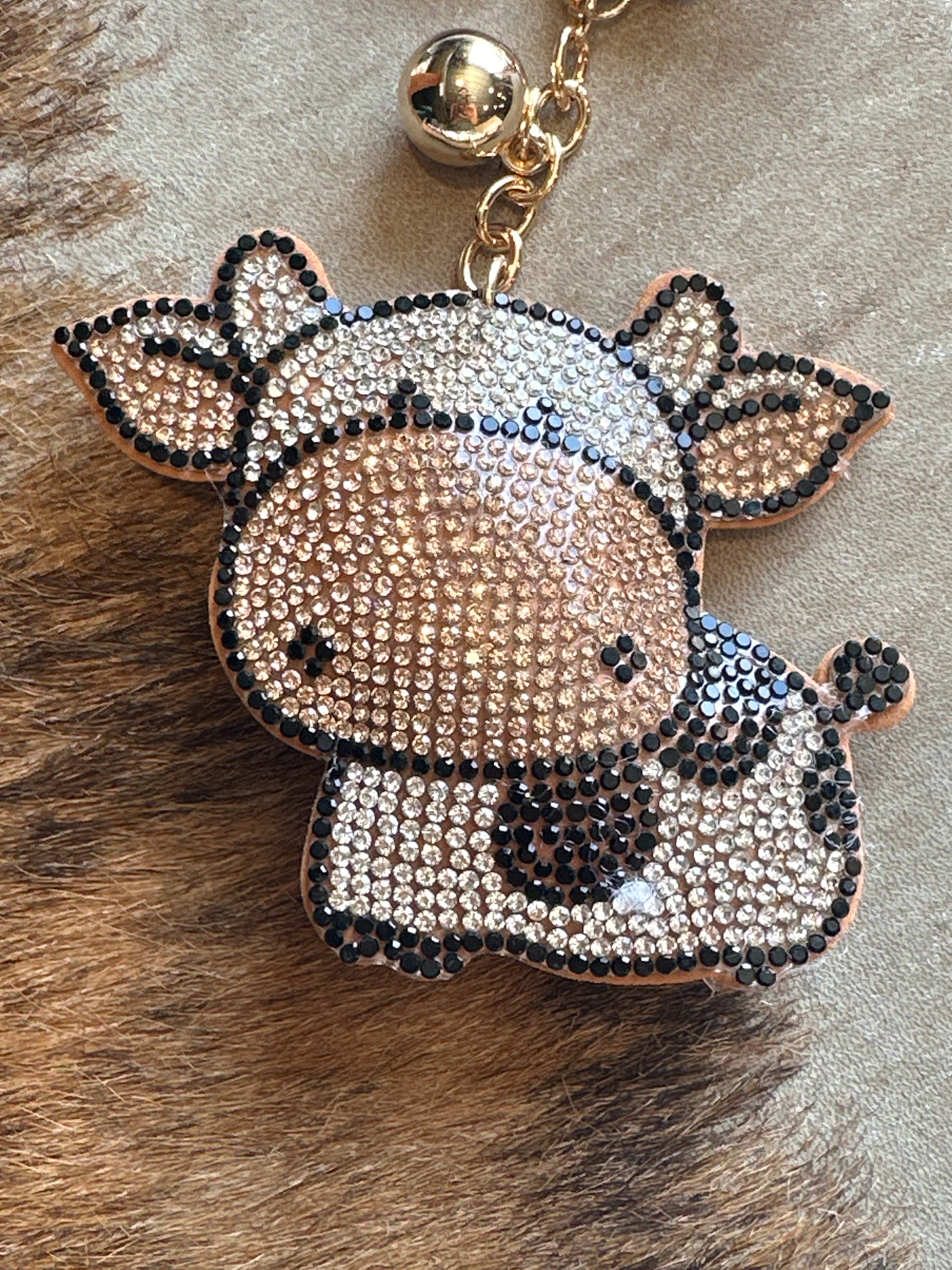 Bling cow key chain