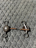 Brown steel short shank bit with 3 pc copper twisted wire & dog bone