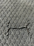 2 pc smooth dotted shank jr cow horse bit