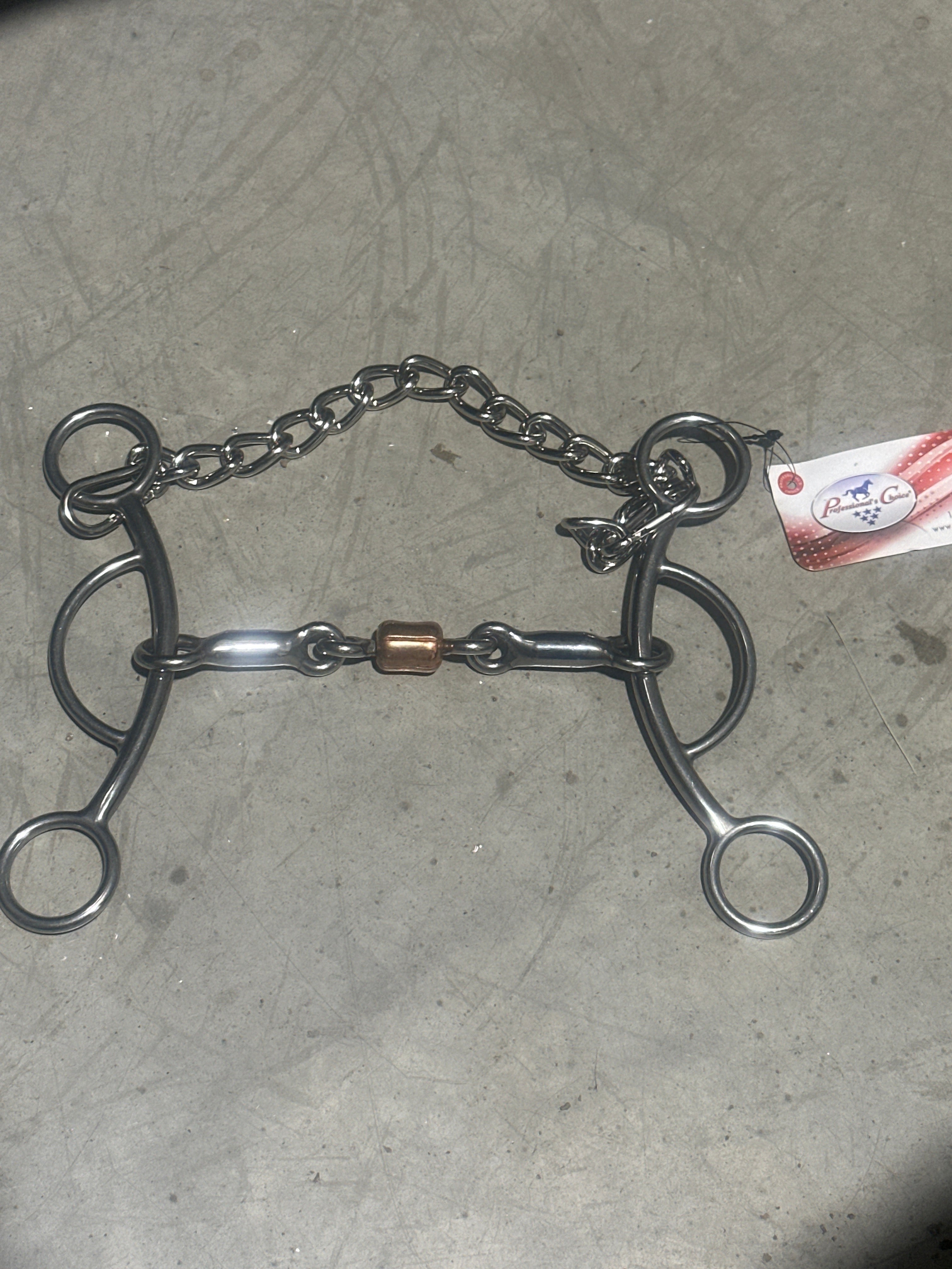 Professionals Choice for futurity bit gag 3 piece smooth with roller