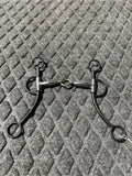 Smooth snaffle with lifesaver long shank bit with dotted accents