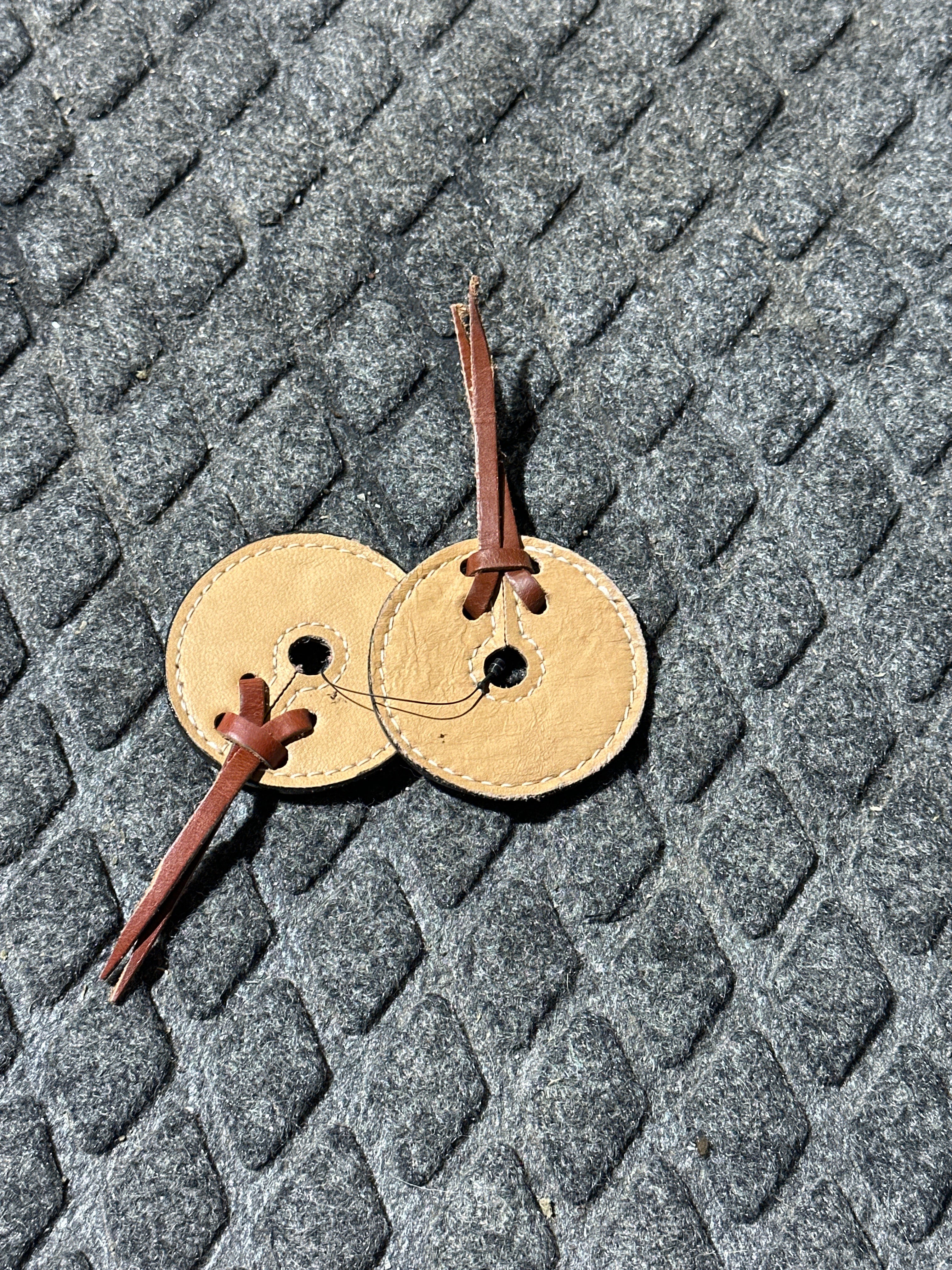Natural leather bit guards