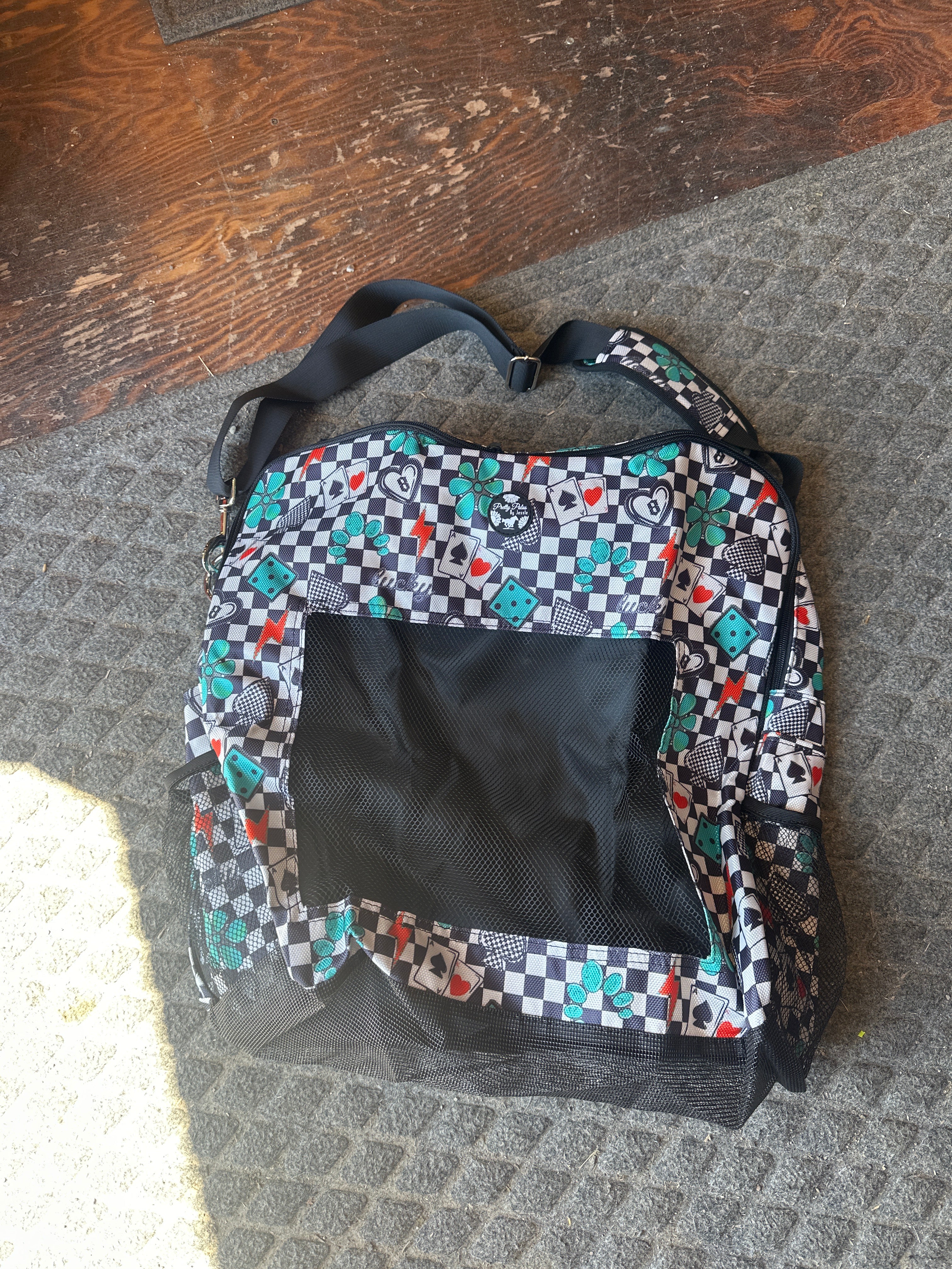 Pretty polos by Jessie, checkered squash, blossom boot bag ￼