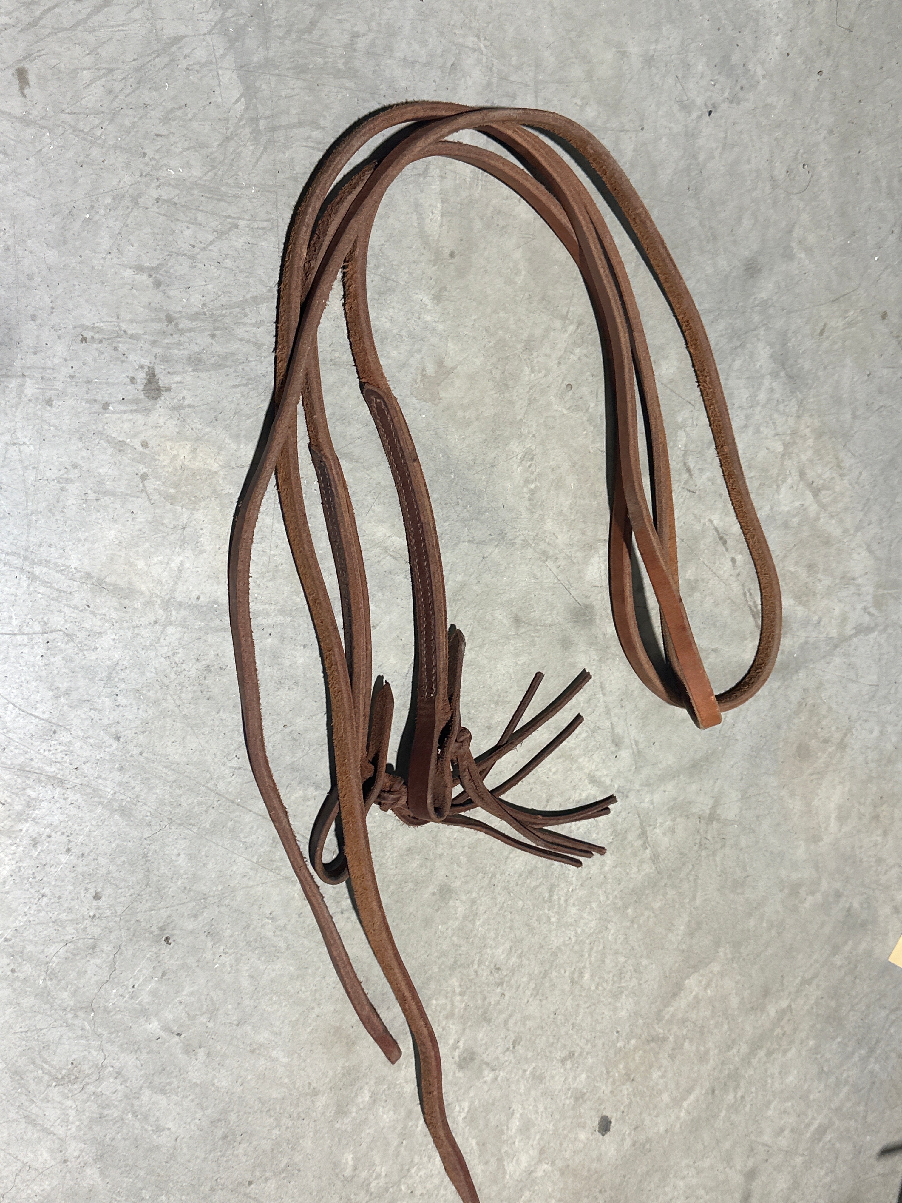 Heavy duty pineapple knot split reins 5/8” x 8’
