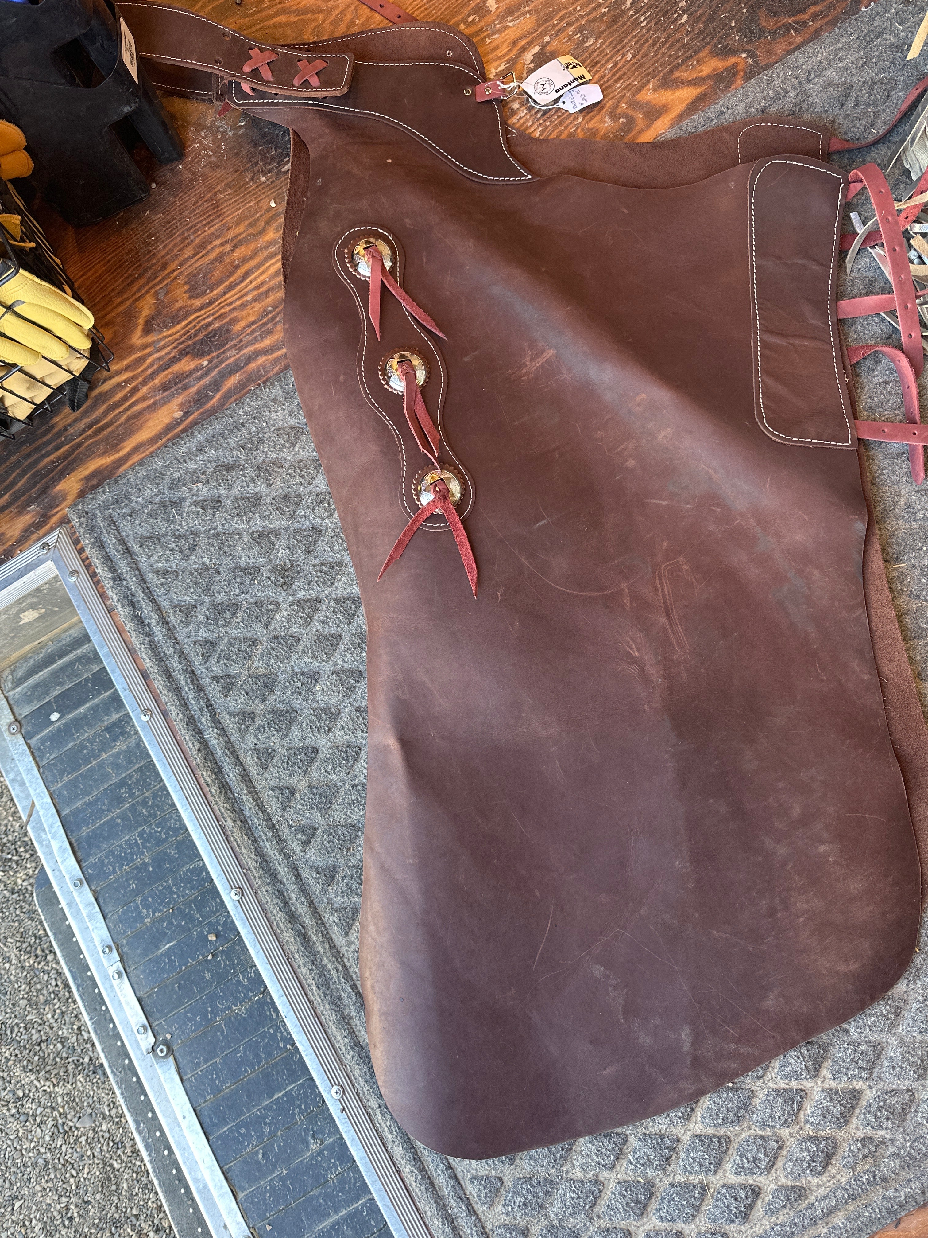 Richland leather batwing chaps