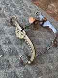 German silver floral trim bit with spade and copper roller