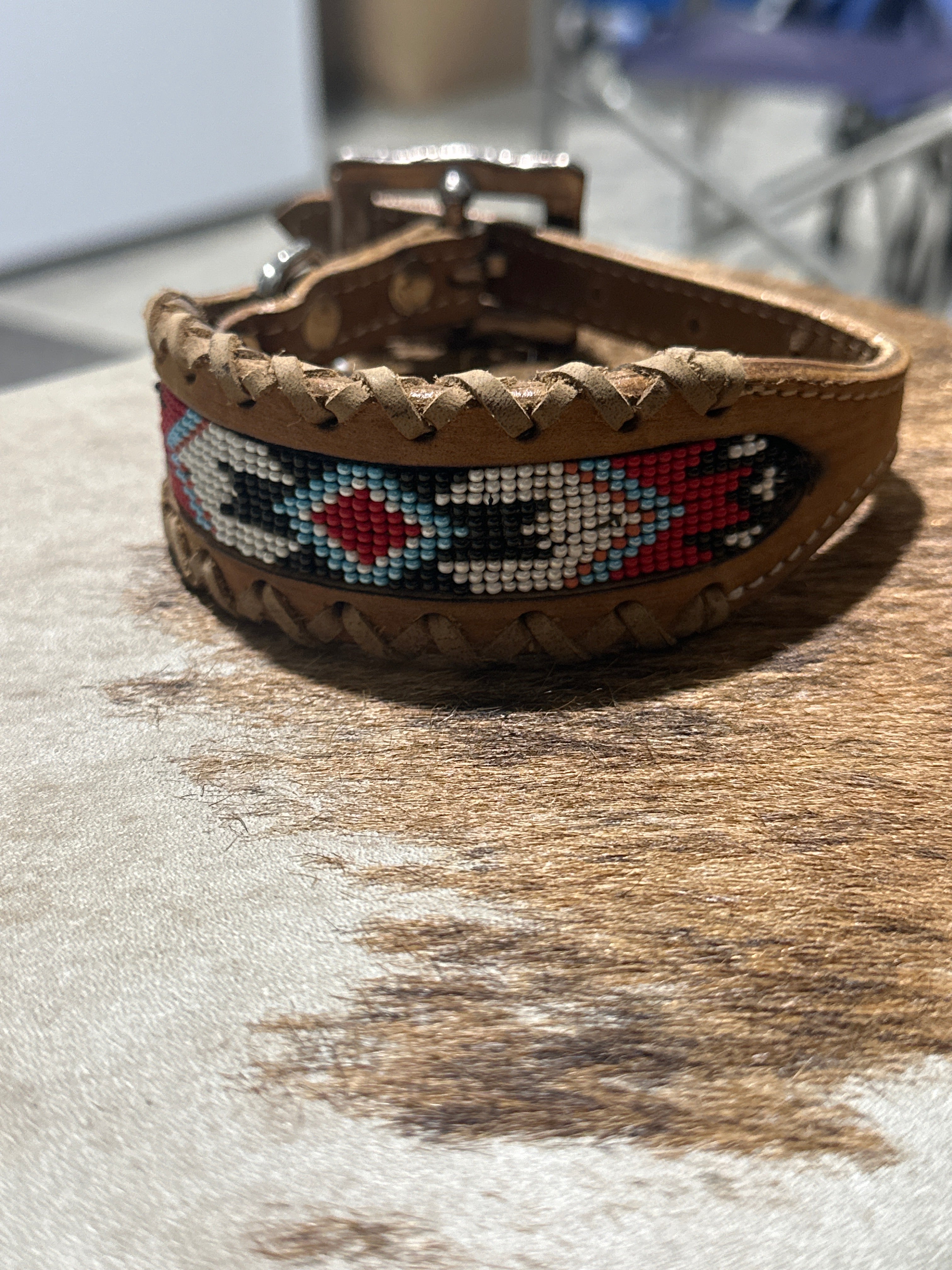 Small leather designed dog collars