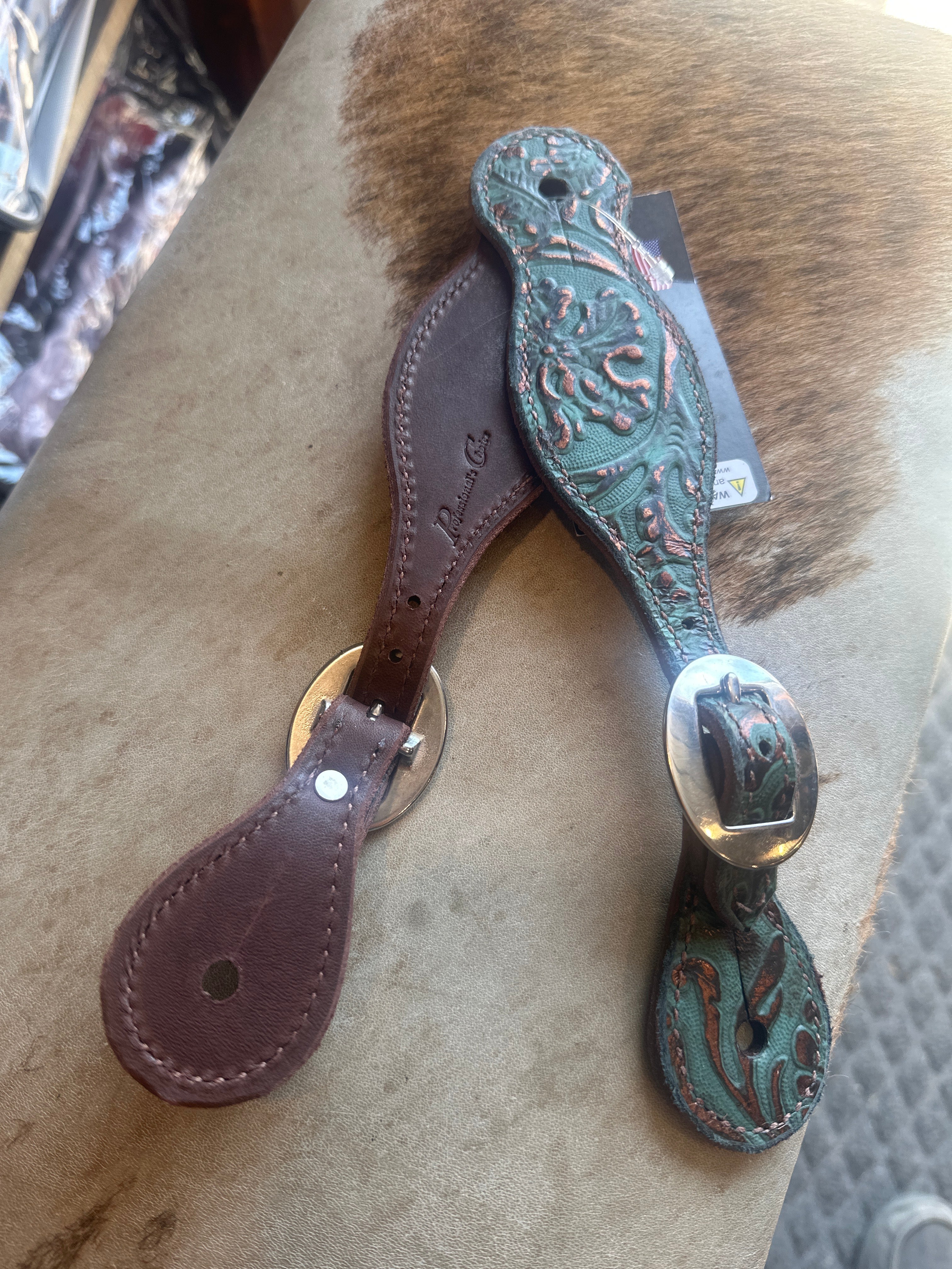 Professionals choice copper emerald spur straps