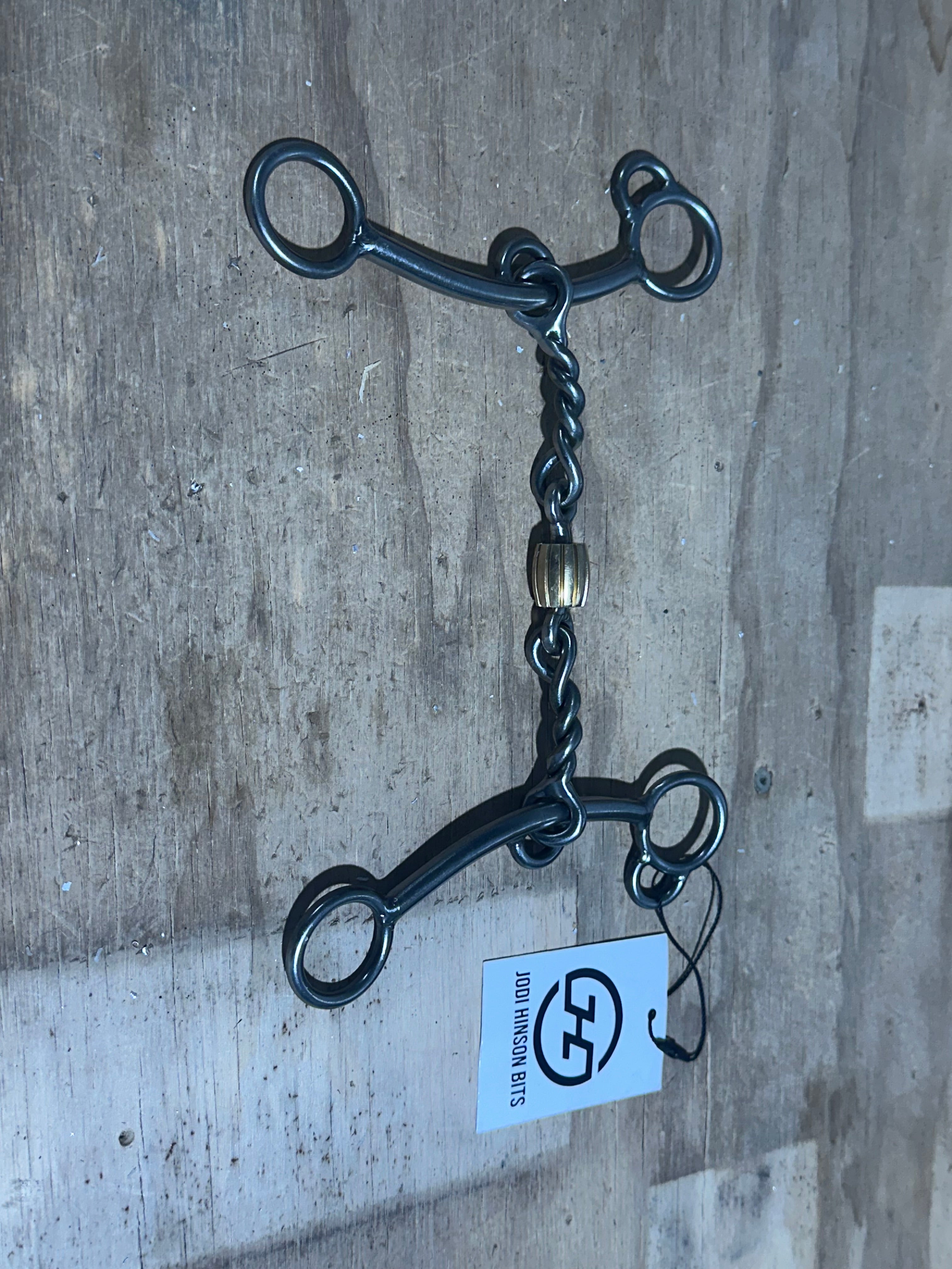 Jodi Hinson twisted wire short gag short Shank bit with cricket
