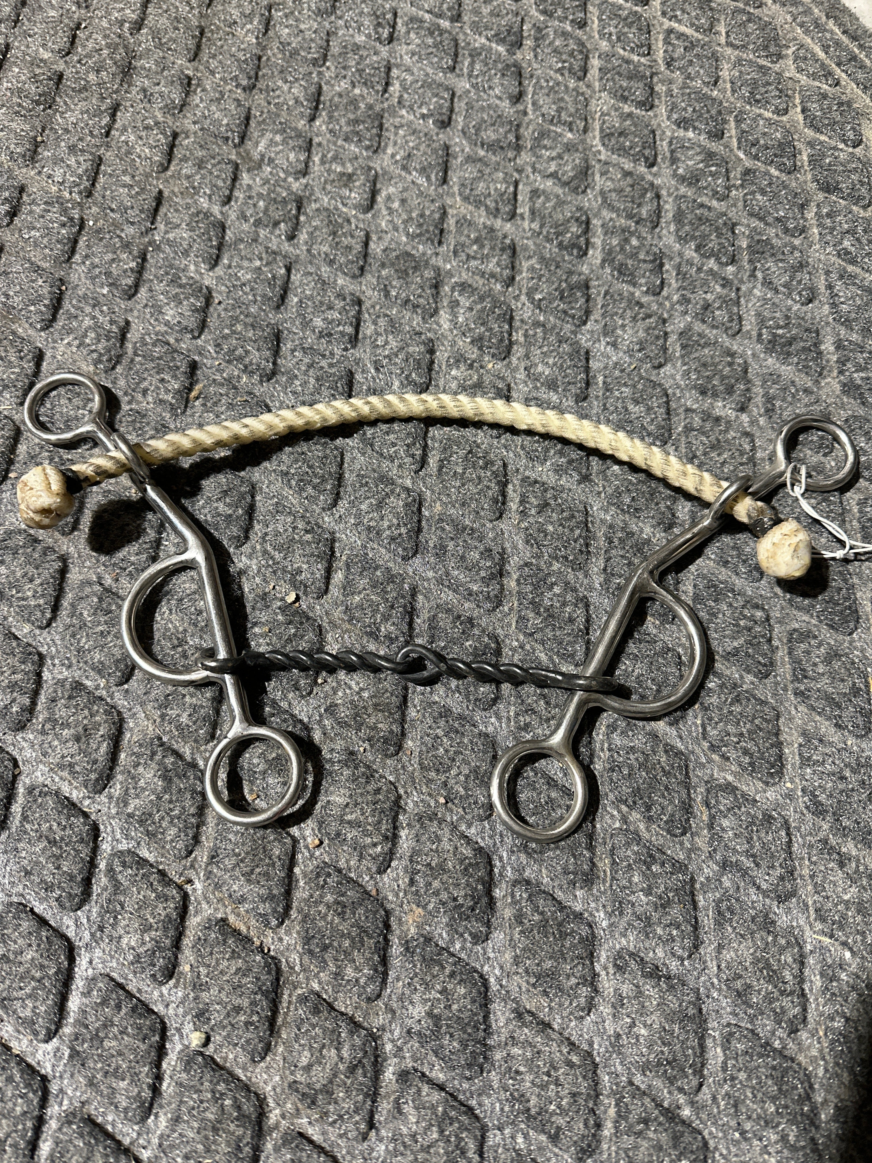 2 pc twisted wire gag combo bit