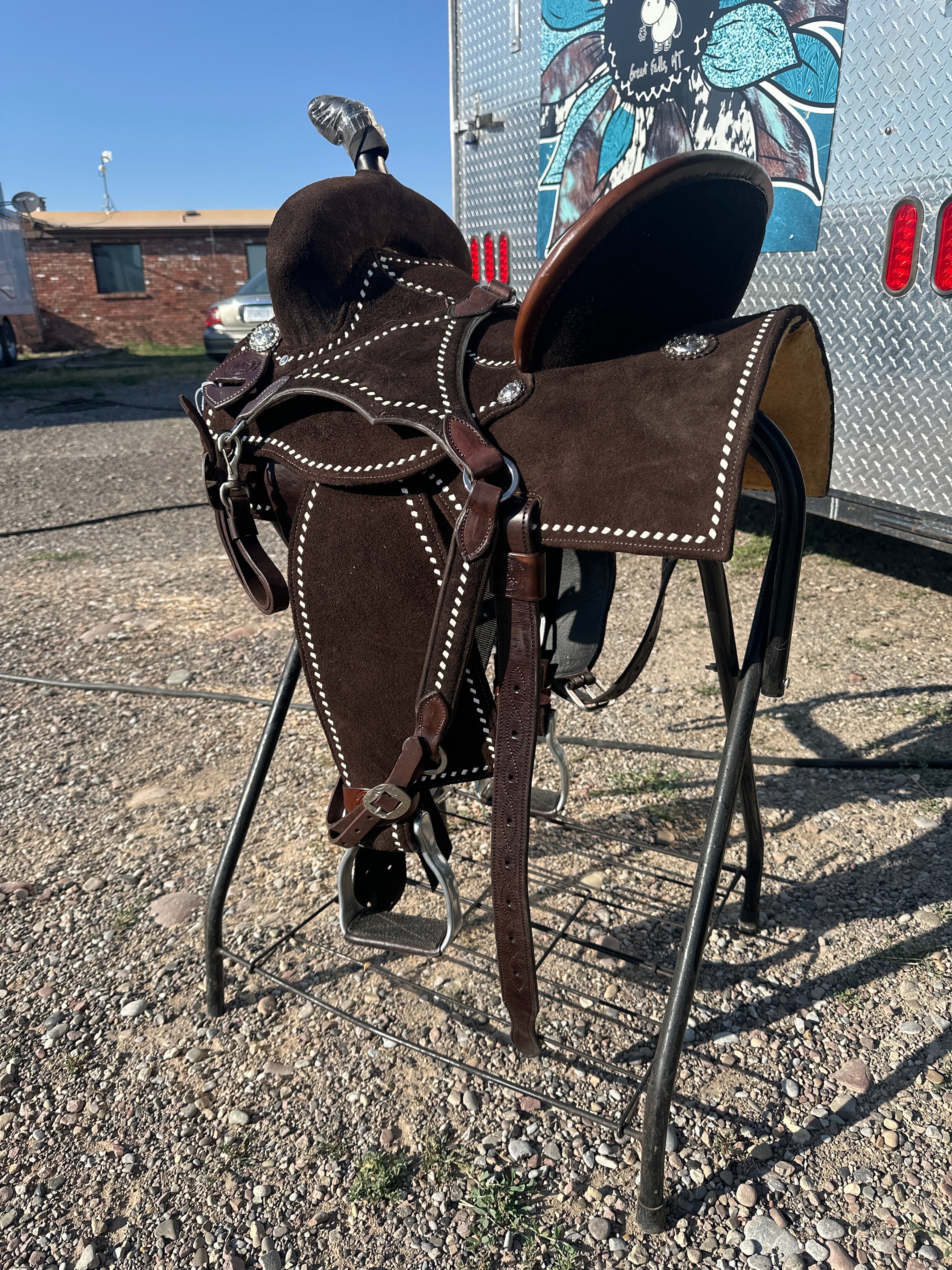 15” triple a brazilian hybrid lightweight pencil roll barrel saddle