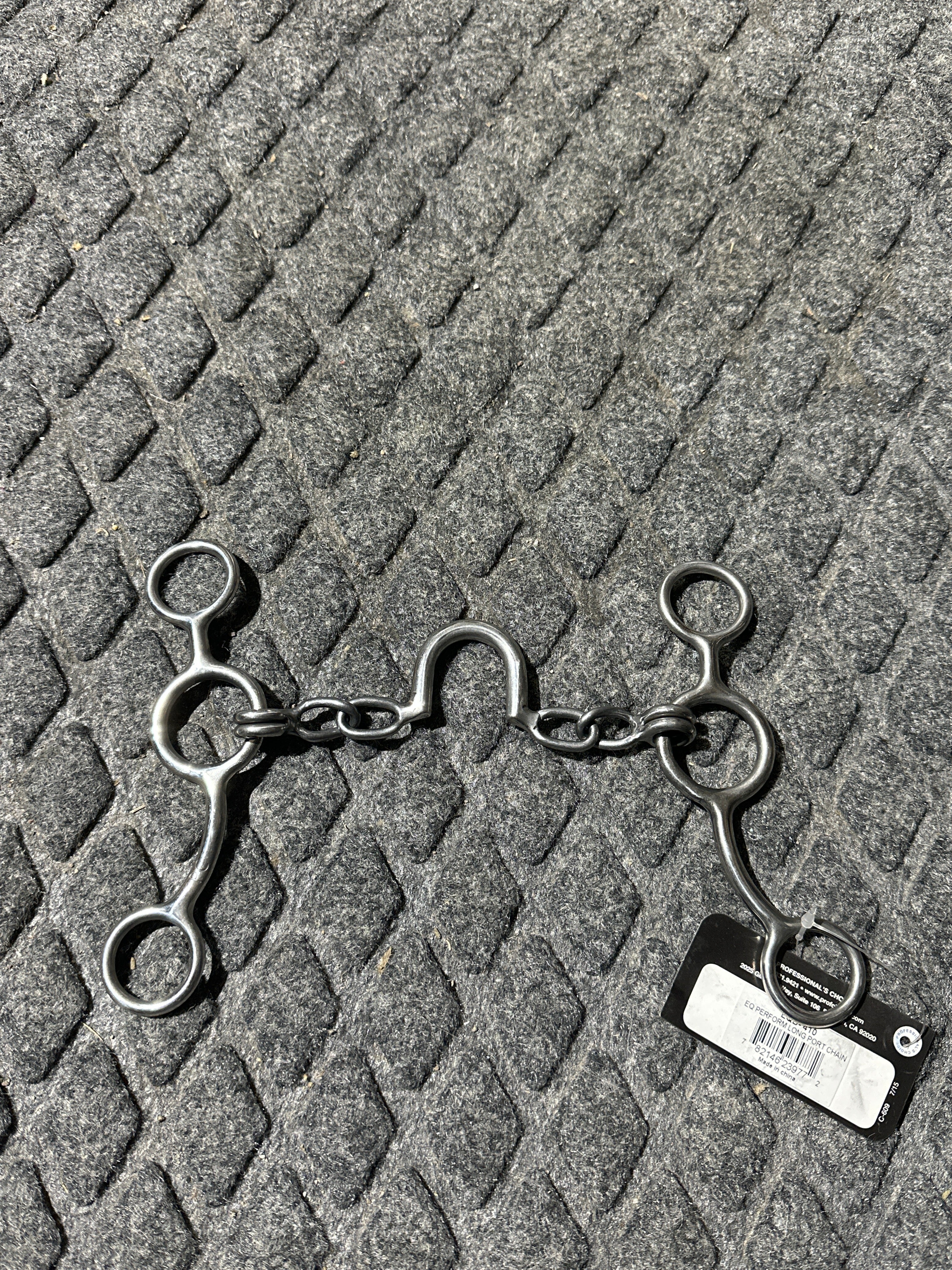 Professionals Choice Equisential long shank jr cow horse bit with chain & port