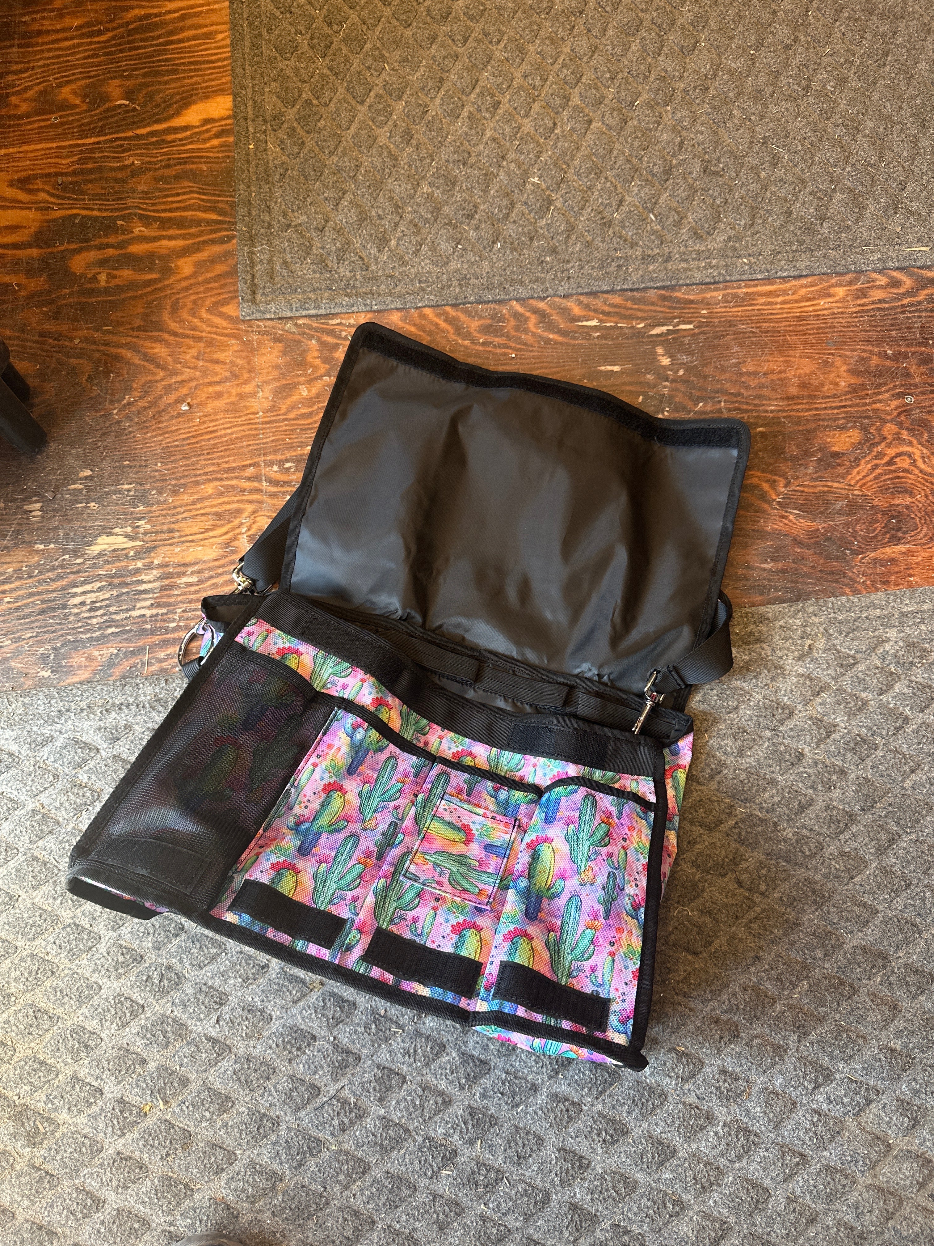 Pretty polos by Jessie neon watercolor cactus grooming bag ￼