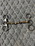 Short shank 3 pc copper wrapped short gag bit