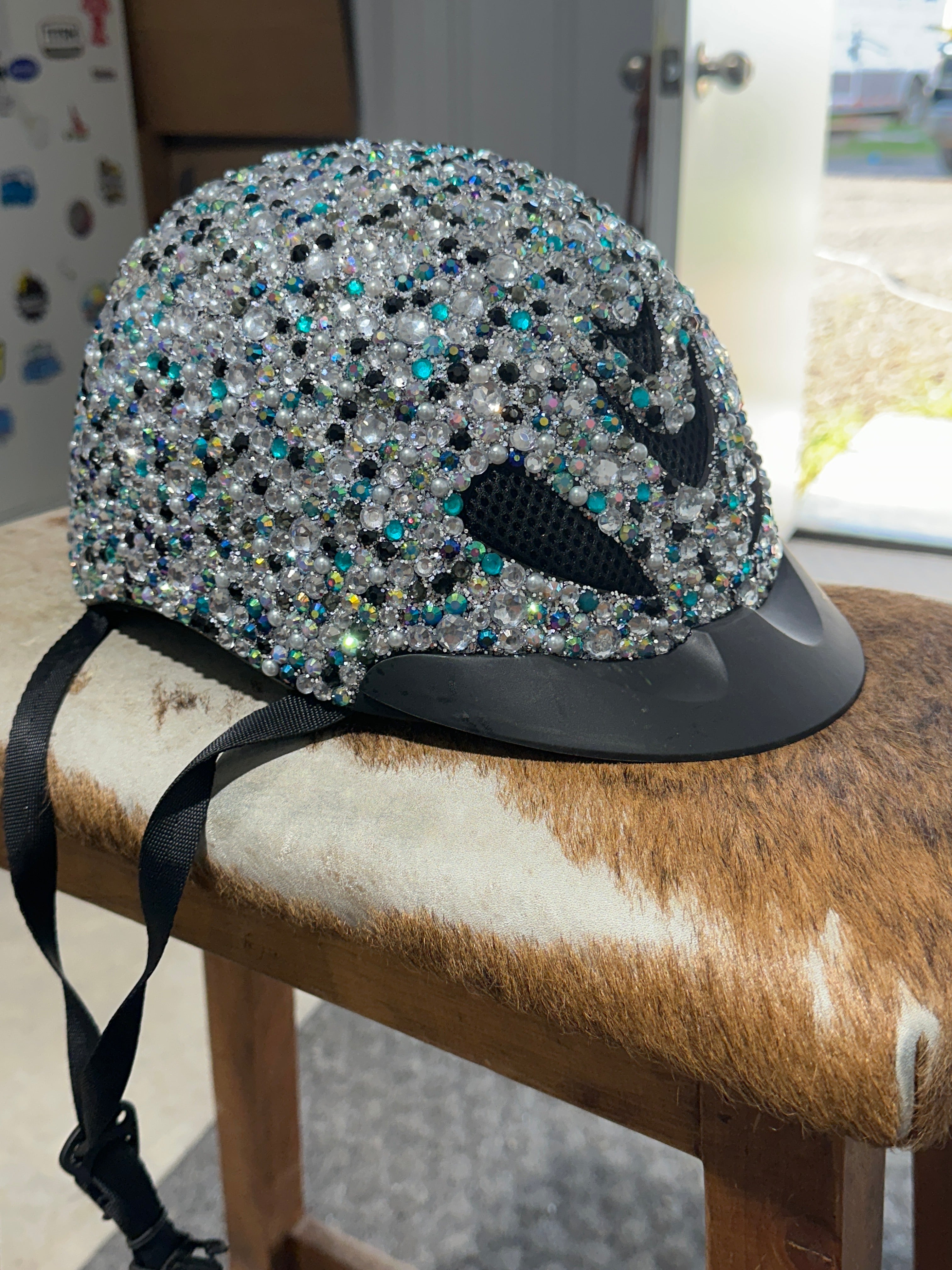 XL custom bedazzled troxel helmet