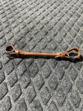 Rolled leather chin strap