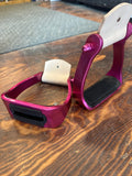 Pink shimmer aluminum stirrups