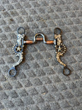 Blue steel show bit medium port with copper rollers & beads