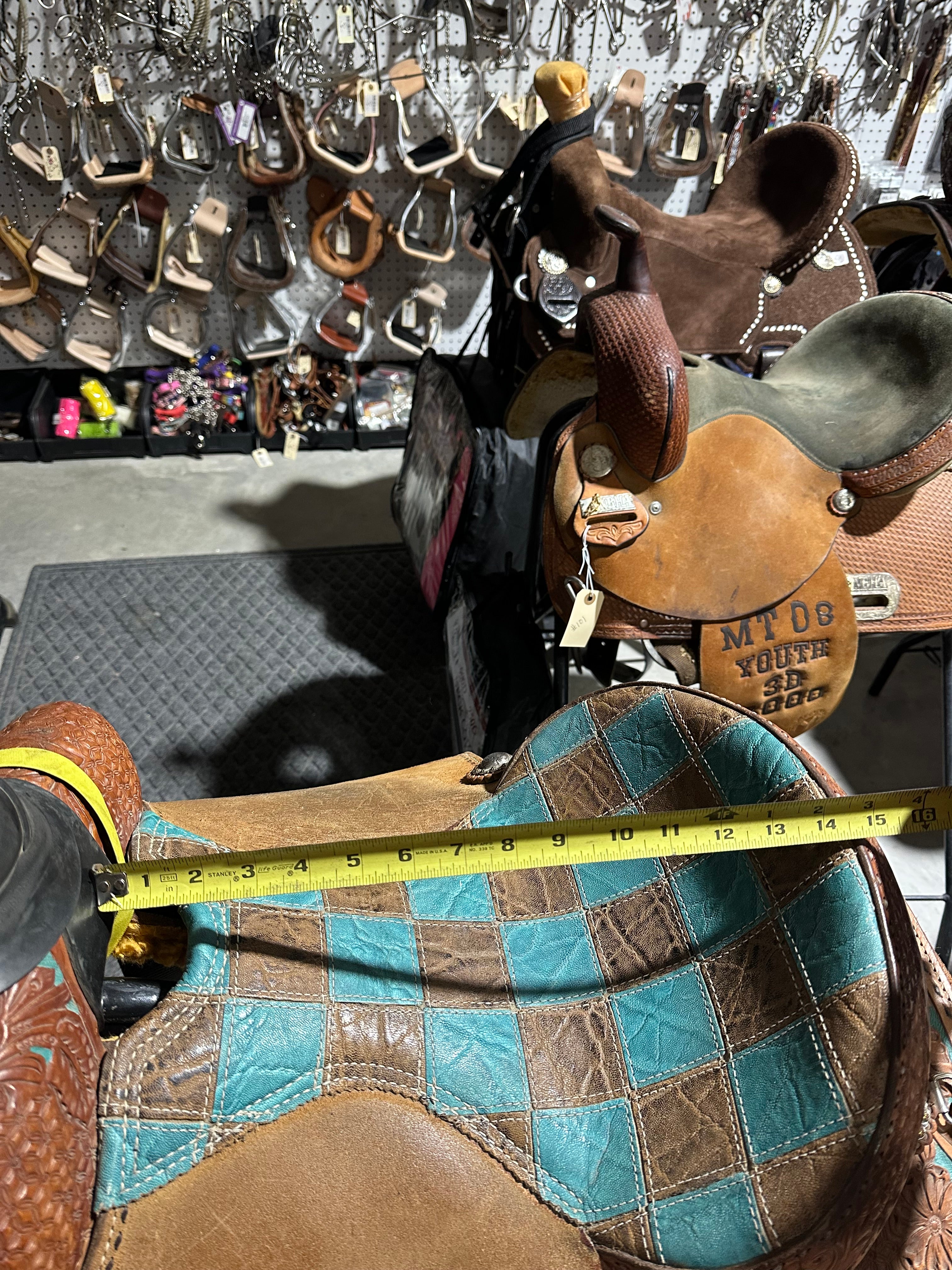 14.5” custom Slone Saddlery rope saddle
