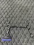 Professionals Choice Equisential 3 pc twisted wire with dog bone long shank jr cow horse bit