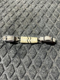Rawhide with cowhide straps chin strap