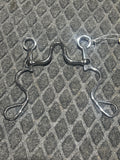 High ported bit with long curved shanks