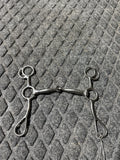 2 pc smooth mouth long shank jr cow horse bit