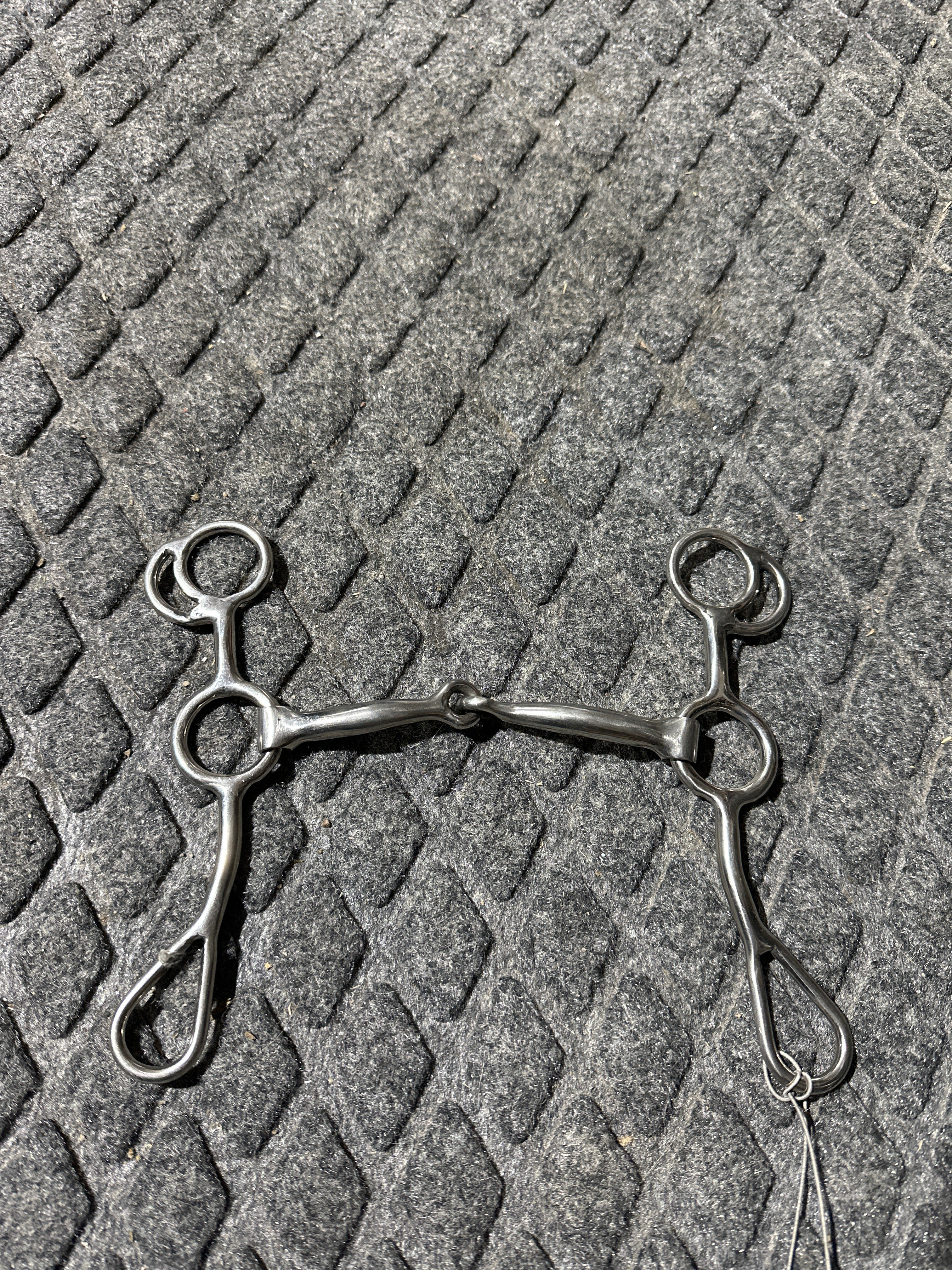 2 pc smooth mouth long shank jr cow horse bit