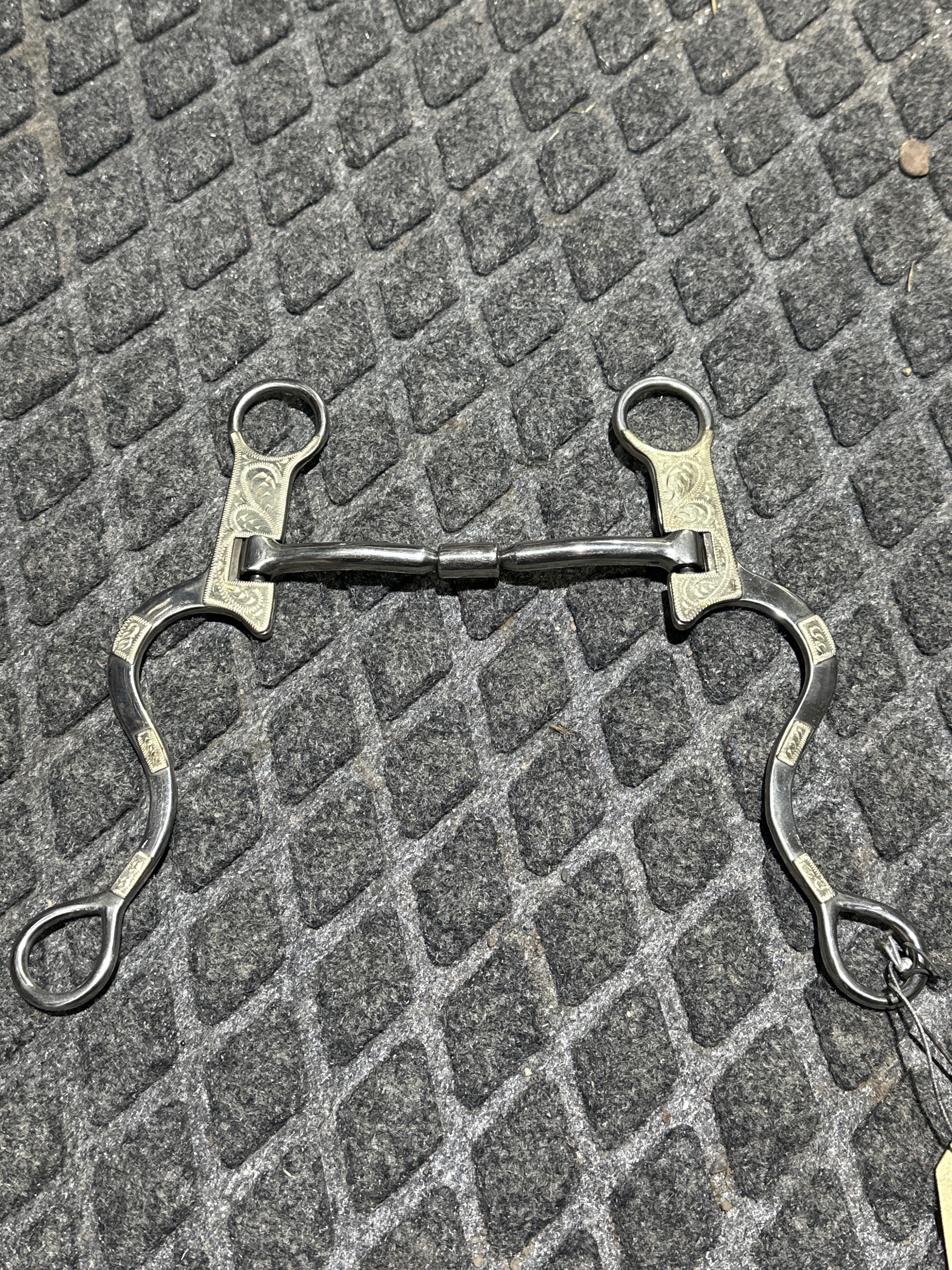 Billy Allen mouth with roller long shank bit with silver accents