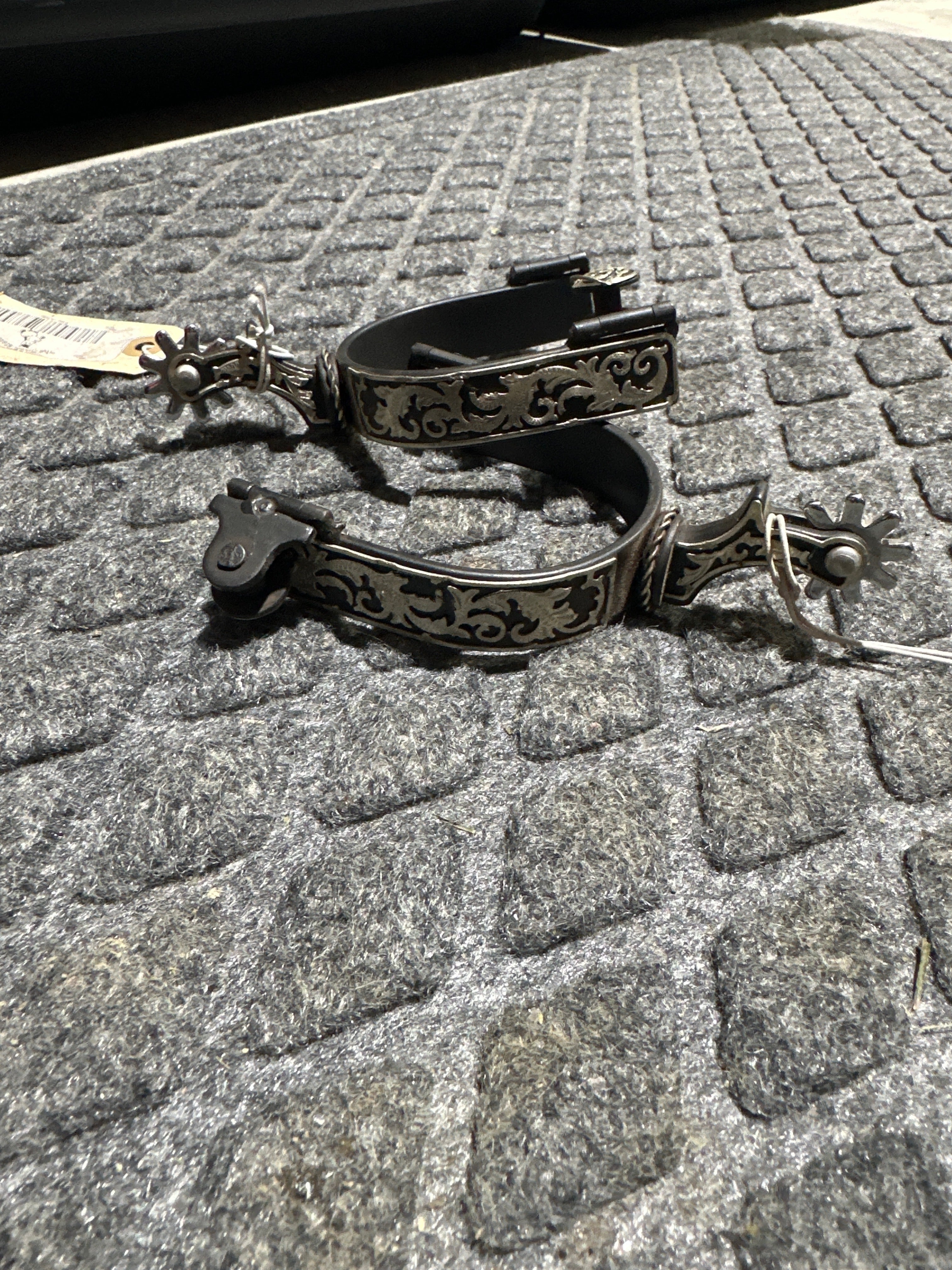 Silver overlay spurs