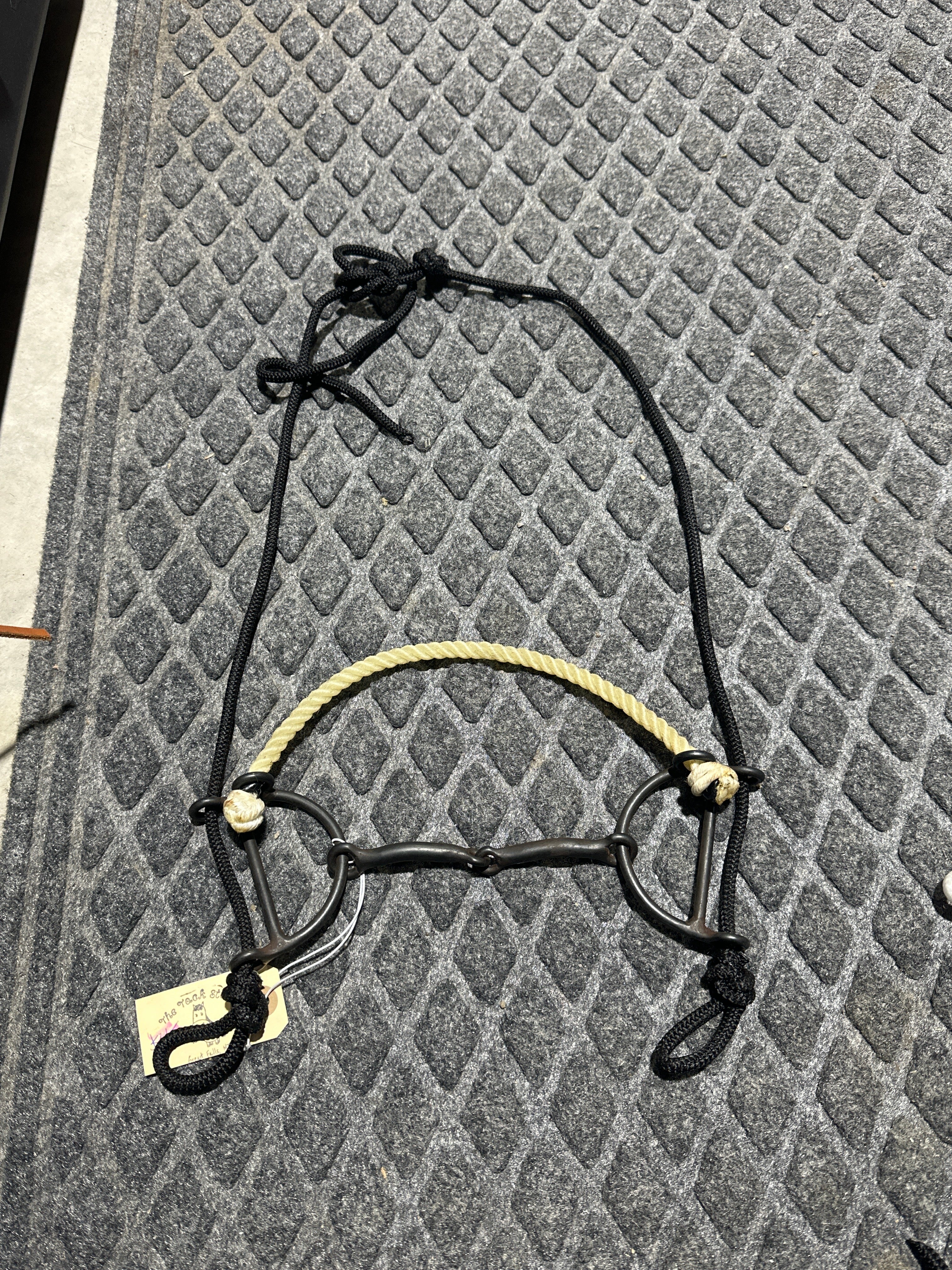 2 pc smooth snaffle combination draw gag bit
