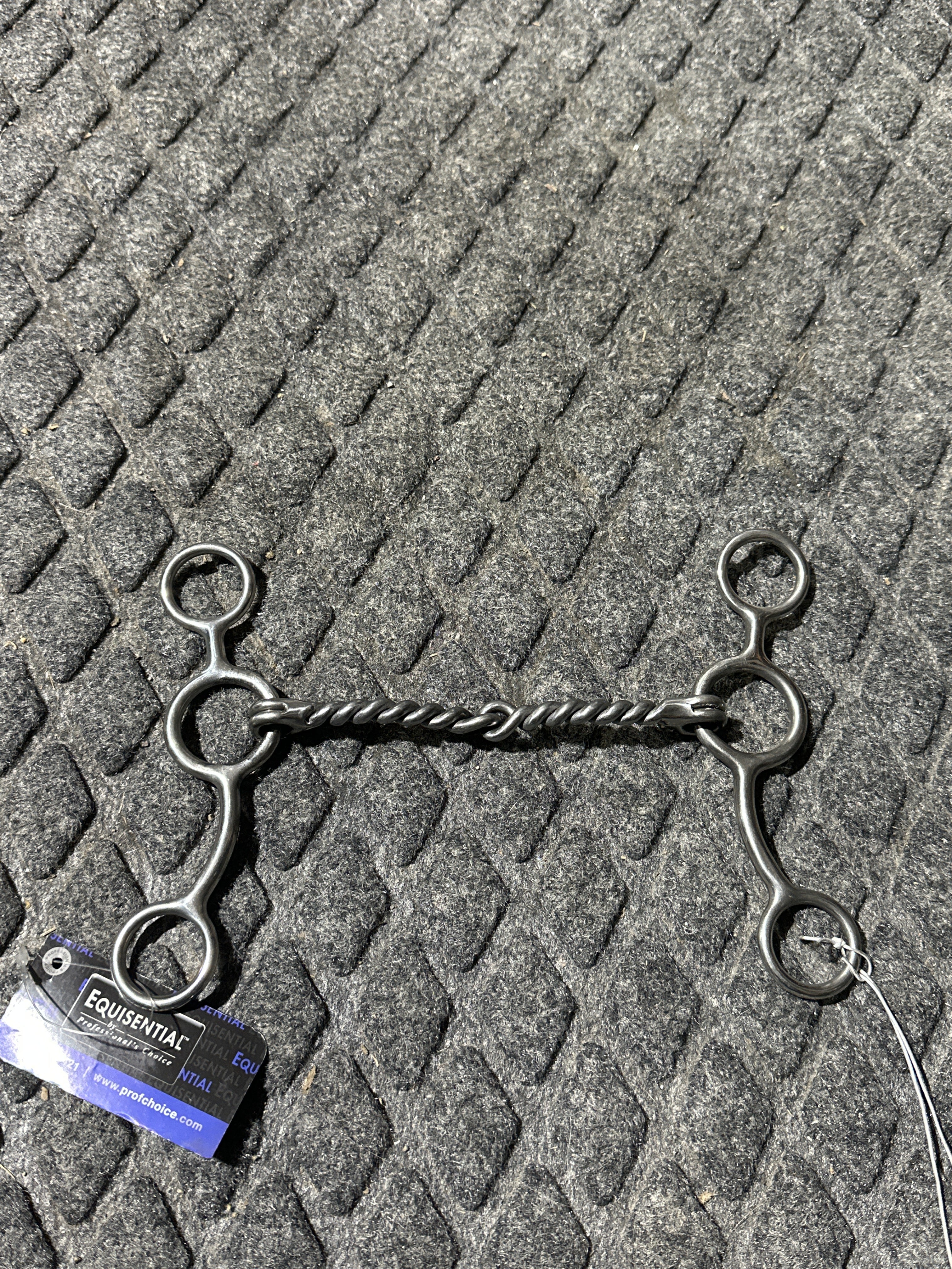 Professionals Choice Equisential 2 pc twisted wire long shank jr cow horse bit