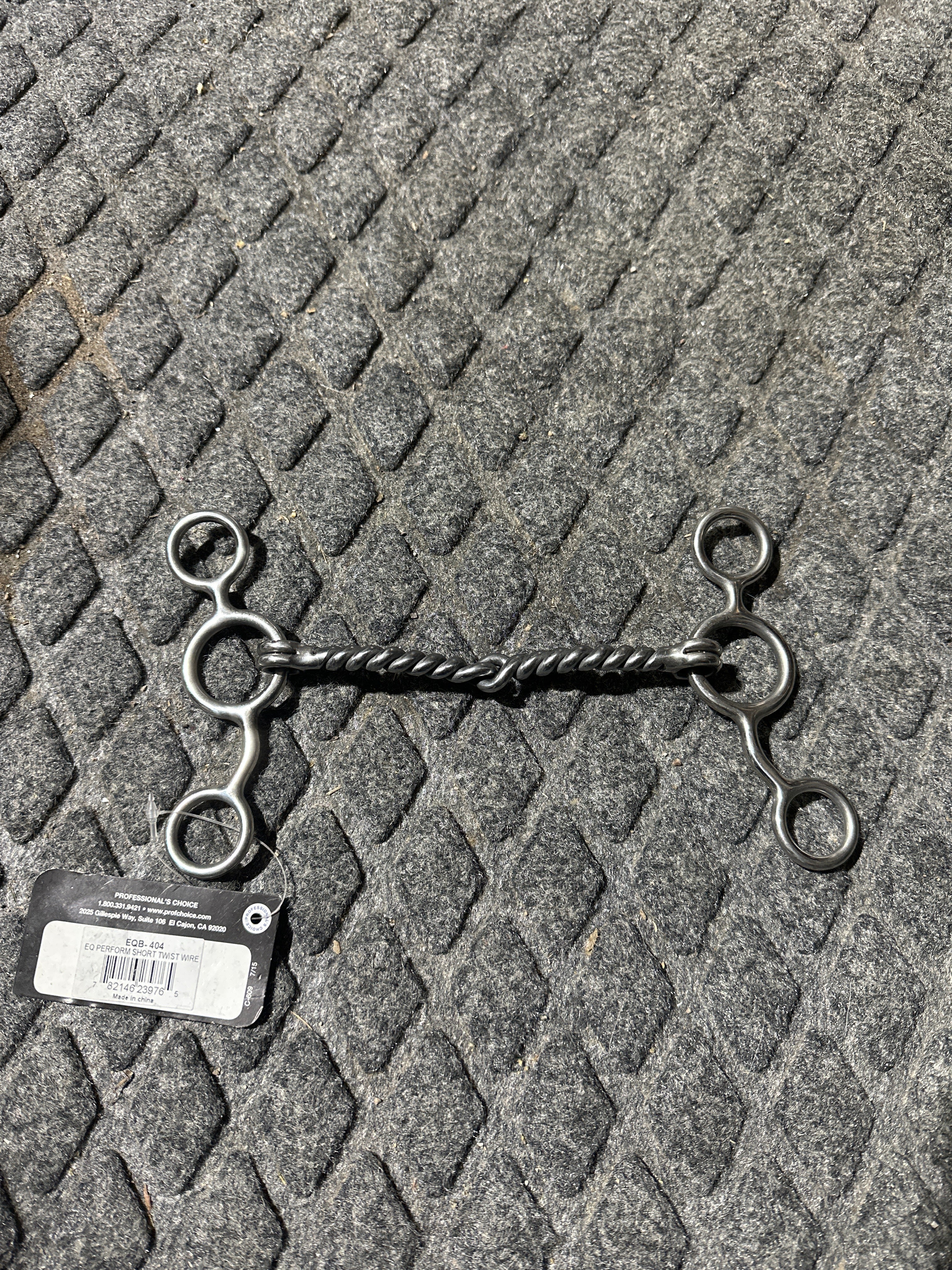 Professionals Choice Equisential 2 pc twisted wire jr cow horse bit