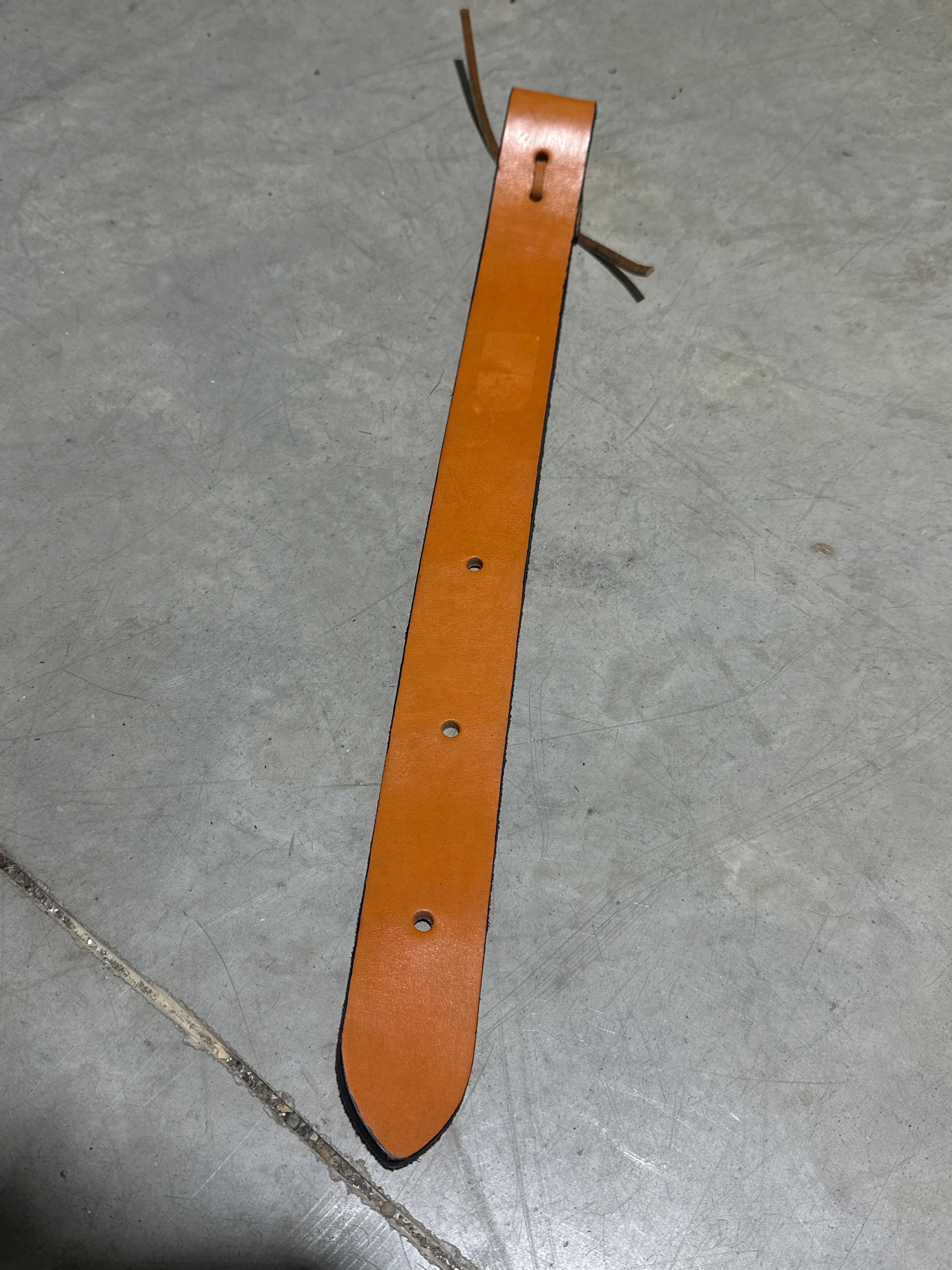 Tan leather off billet
