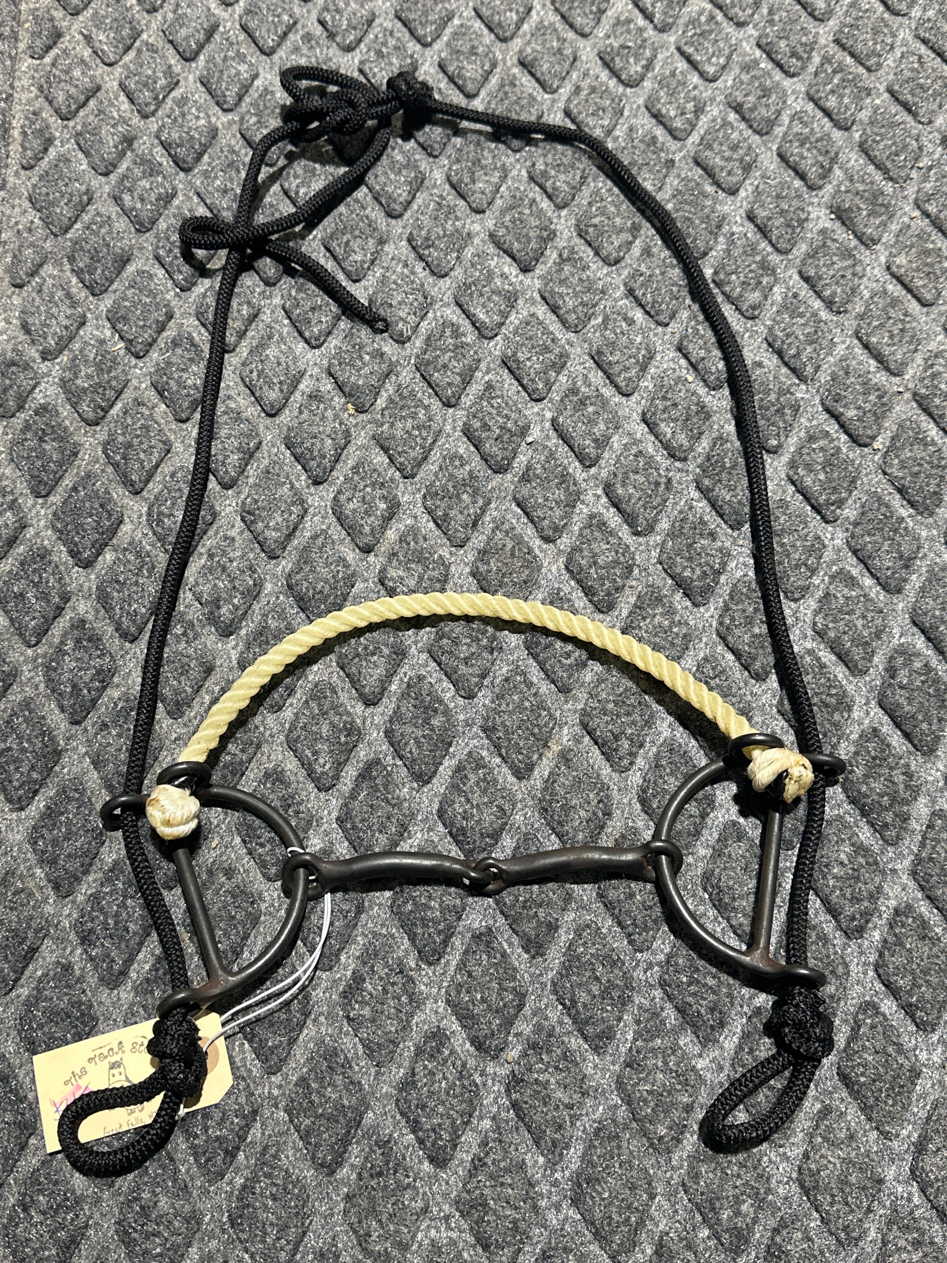 2 pc smooth snaffle combination draw gag bit