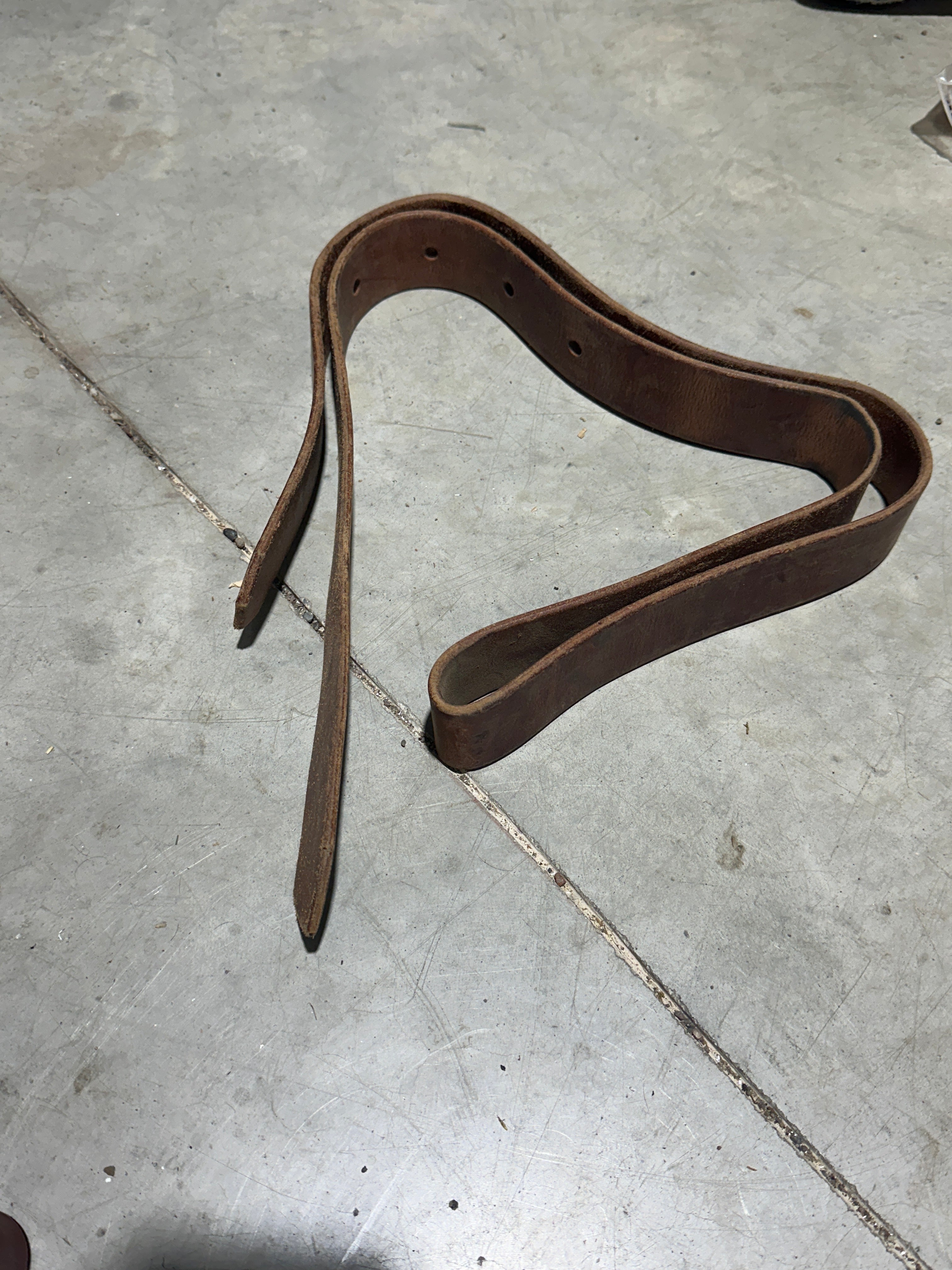 Used leather off billet