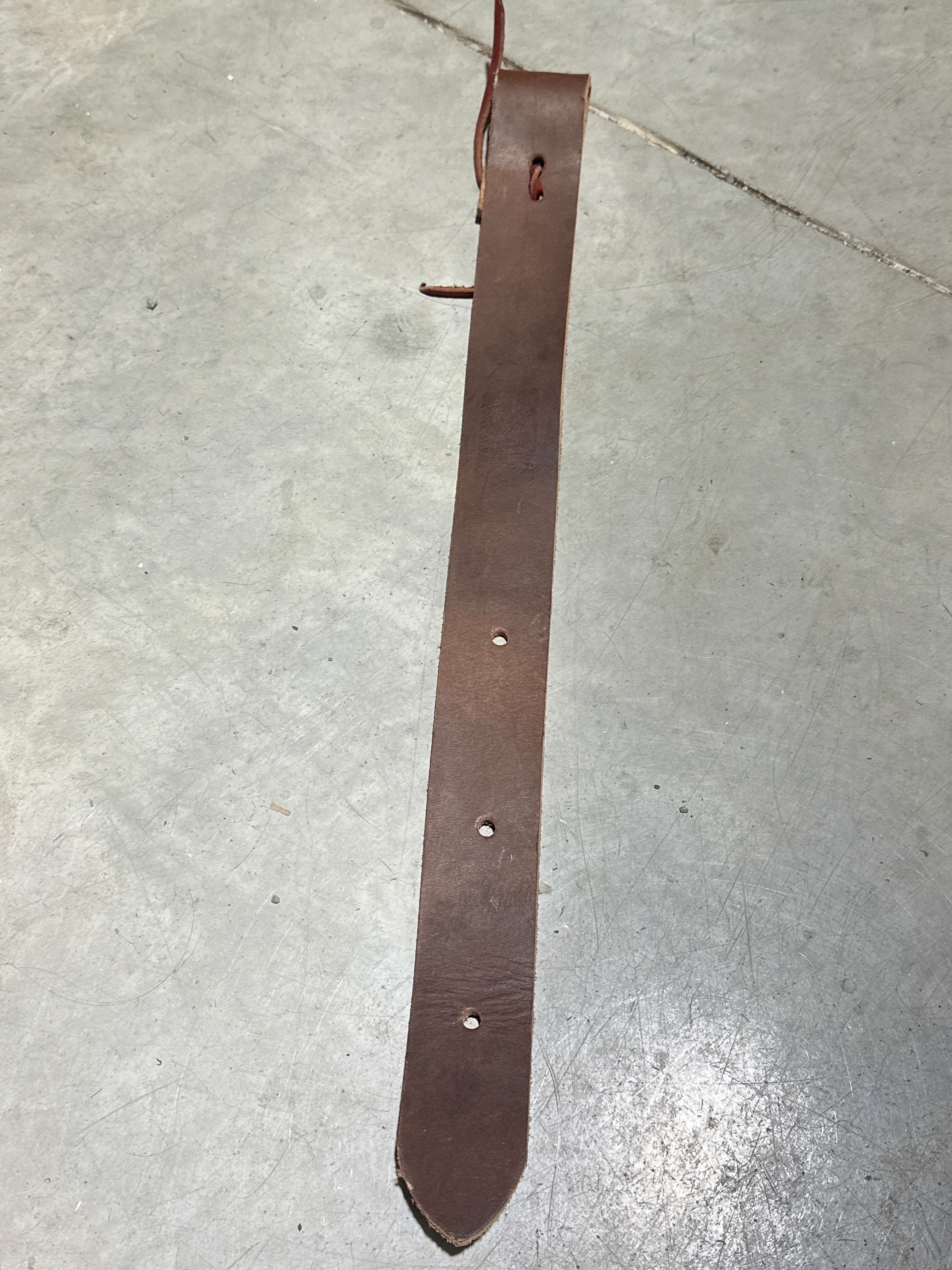Brown leather off billet